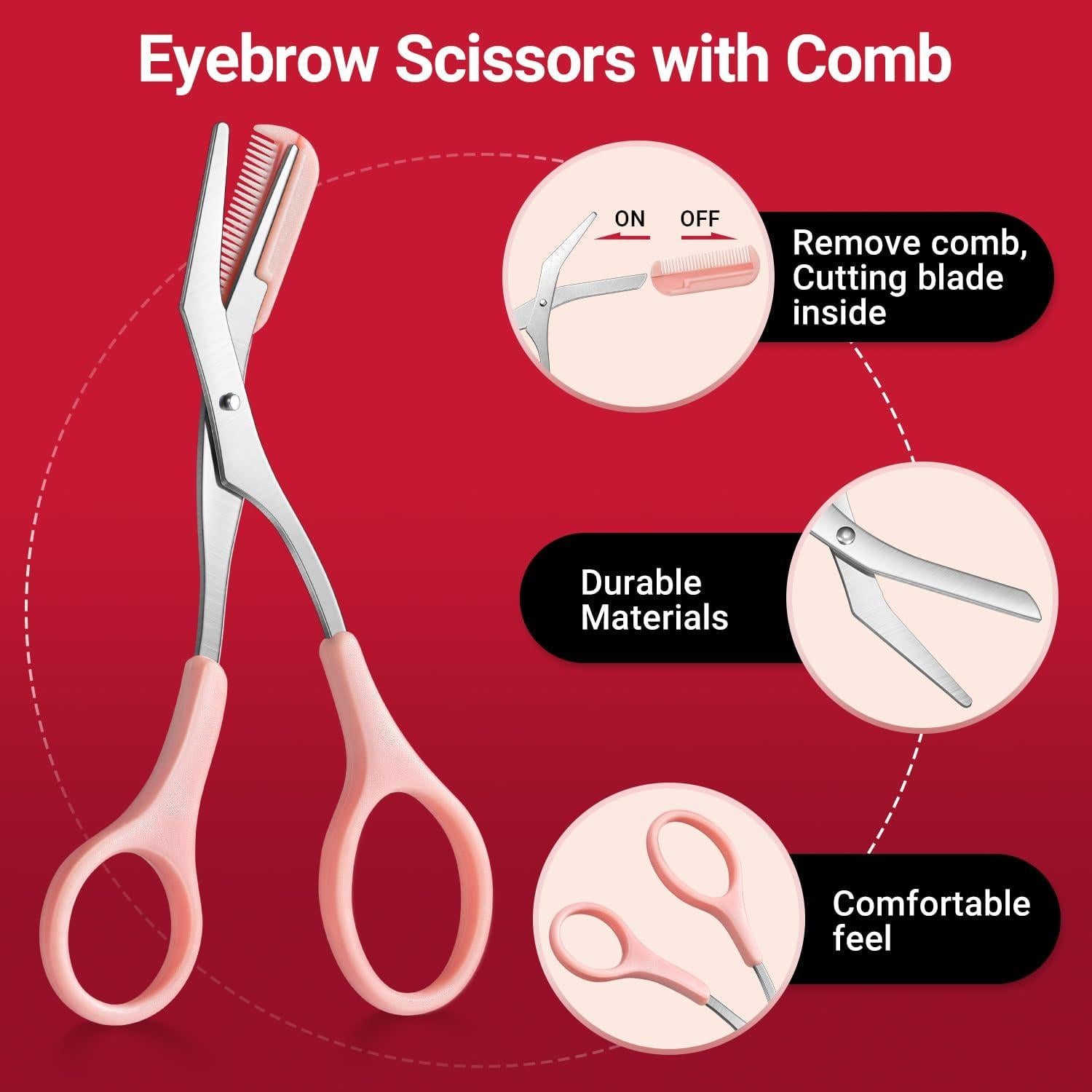 Kit de Cejas 8 en 1 TsMADDTs con Pinzas y Afeitadora