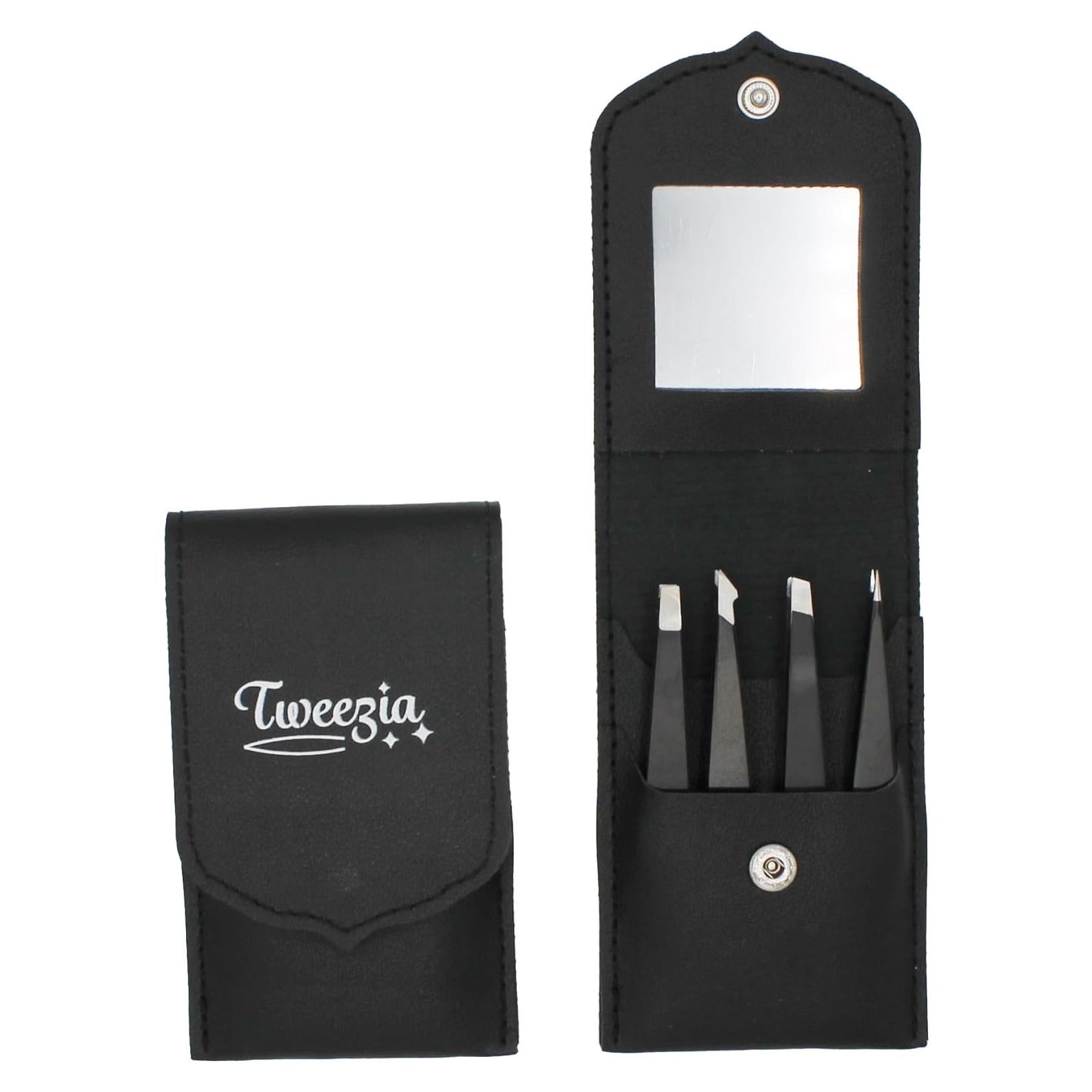 Juego de Pinzas de Acero Inoxidable TWEEZIA - 4 Puntas de Precisión