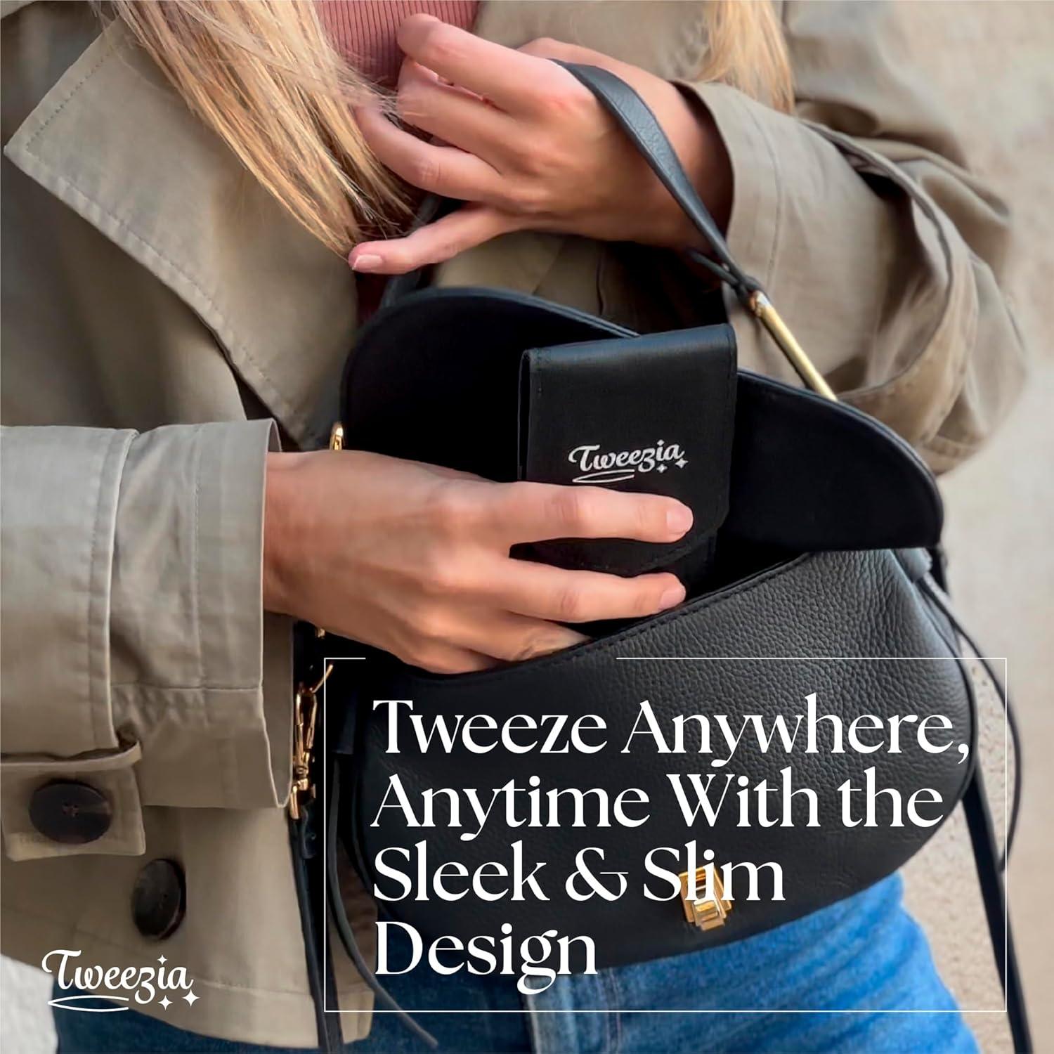 Juego de Pinzas de Acero Inoxidable TWEEZIA - 4 Puntas de Precisión