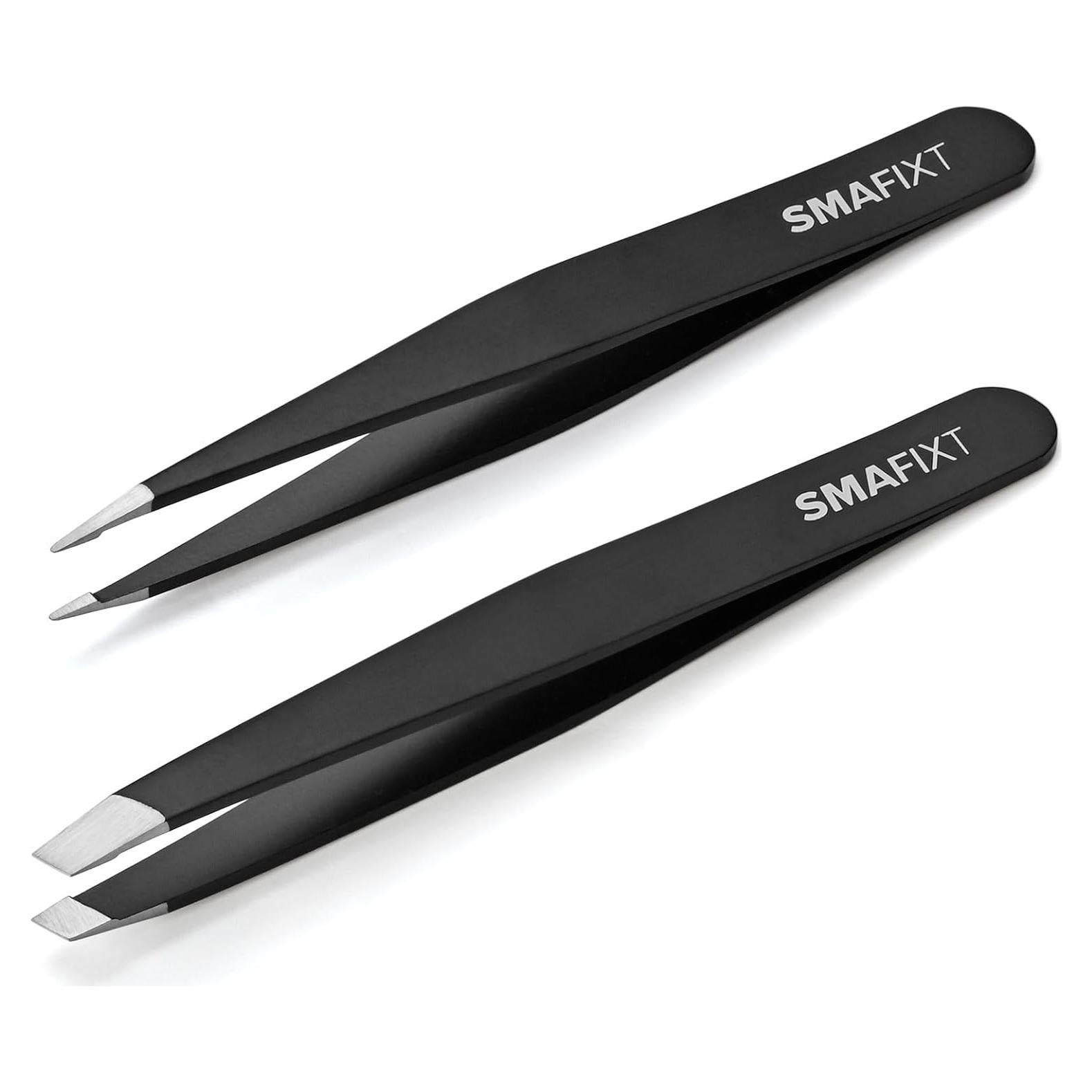 Juego de 2 Pinzas Smafixt de Acero Inoxidable para Vello Facial