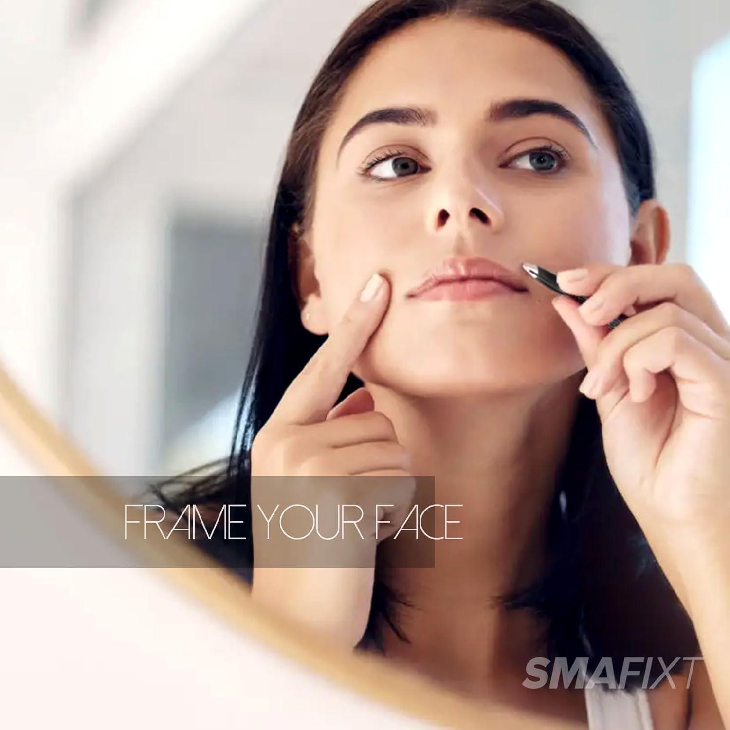 Juego de 2 Pinzas Smafixt de Acero Inoxidable para Vello Facial
