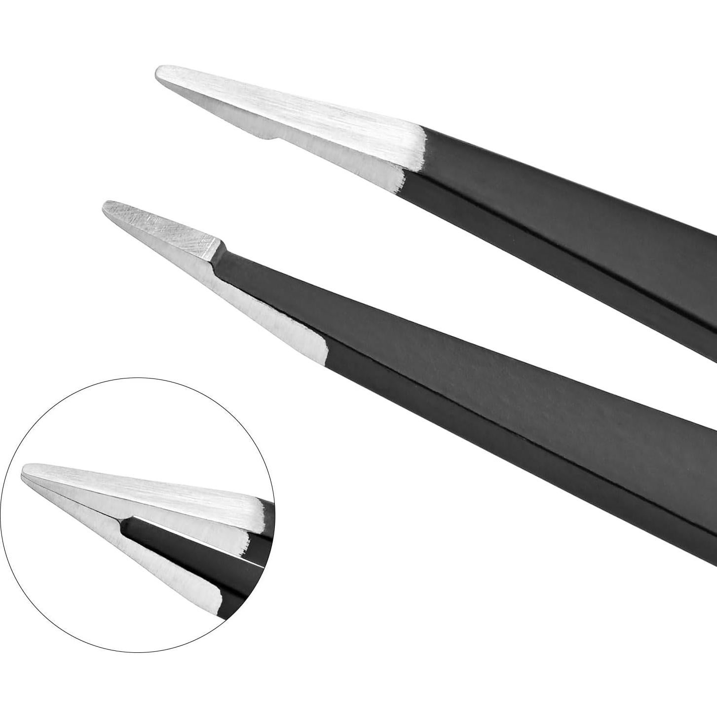 Juego de 2 Pinzas Smafixt de Acero Inoxidable para Vello Facial