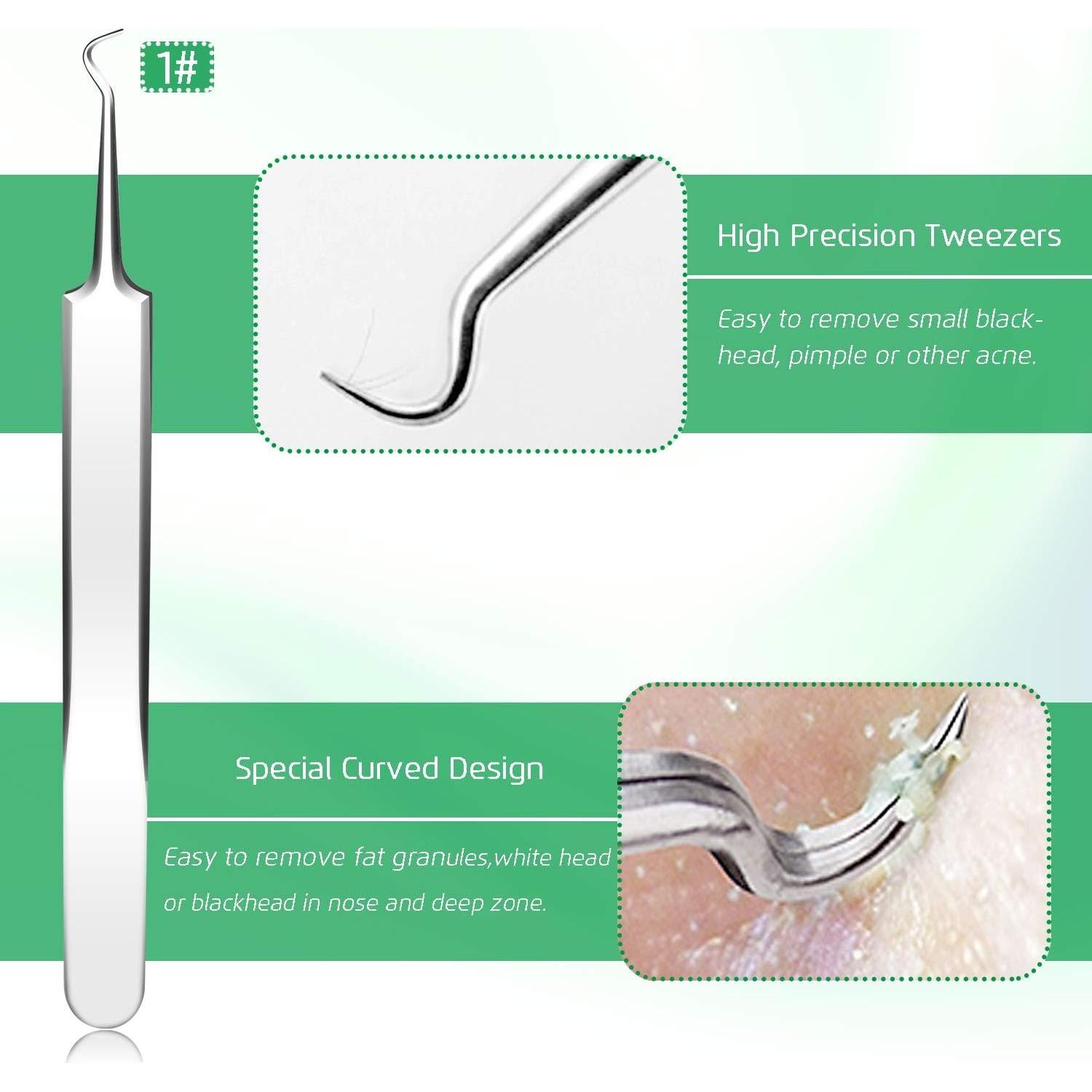 Kit Extractor de Comedones 5 Piezas Kotomotoy Acero Inoxidable