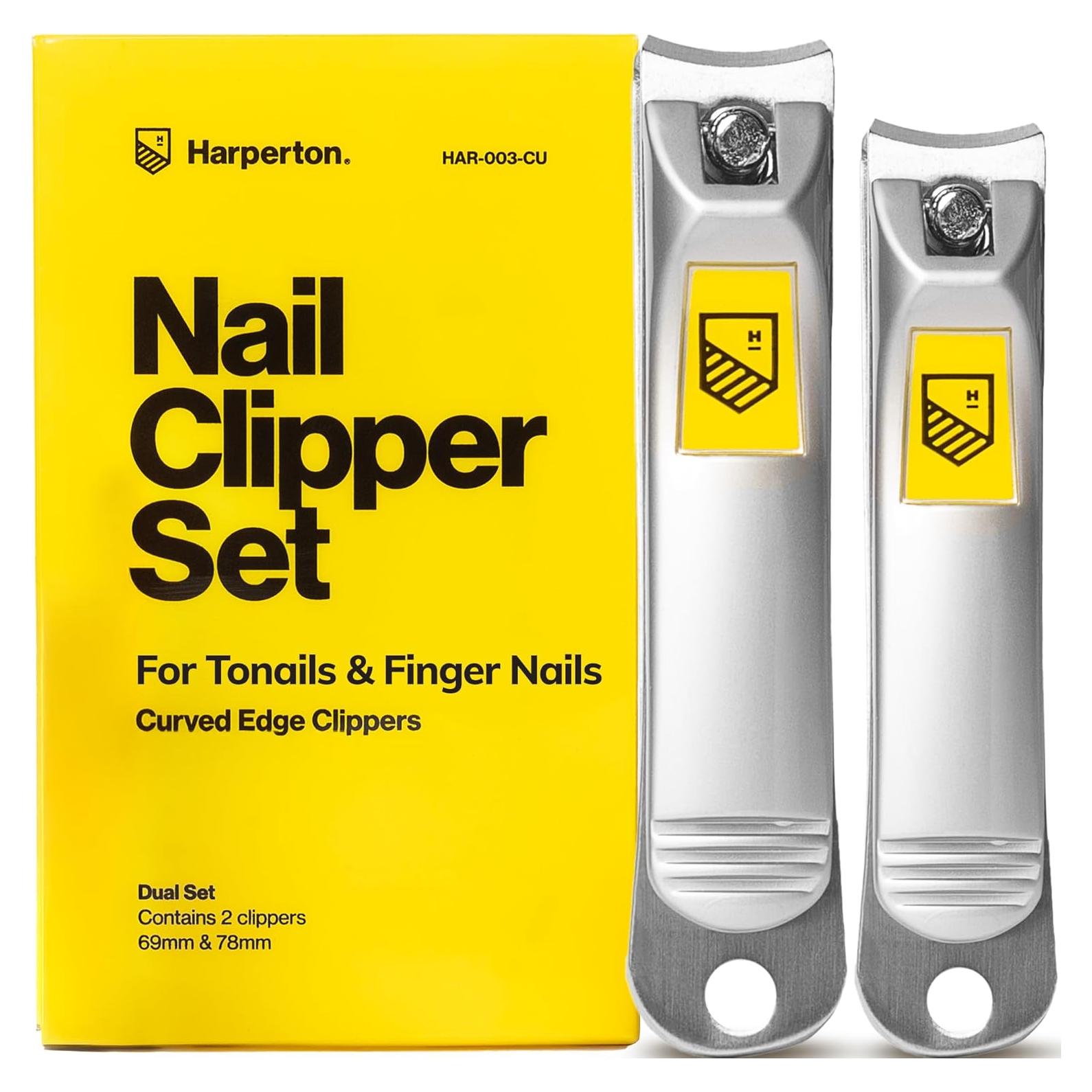 Juego de Cortauñas Harperton Ultra Afilados con Lima - Plata