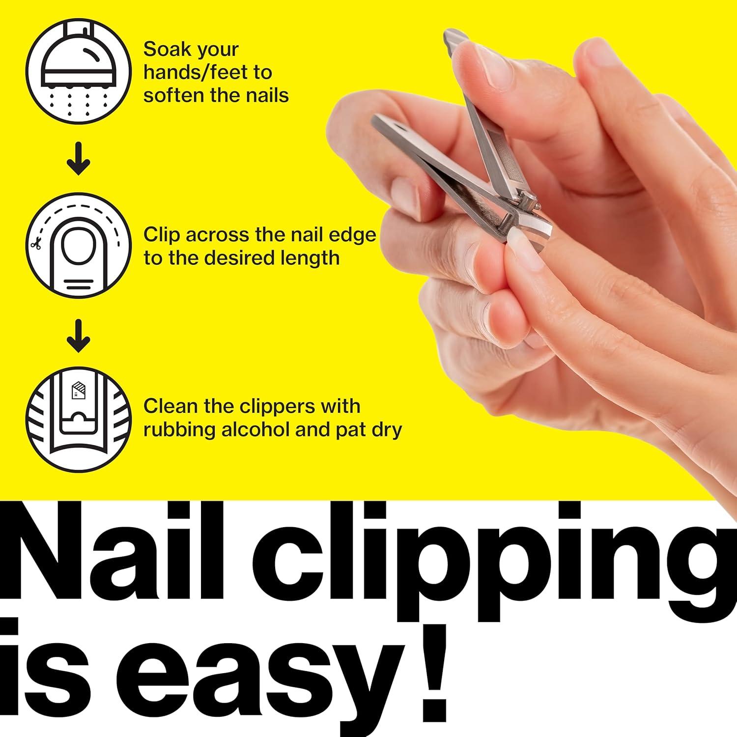 Juego de Cortauñas Harperton Ultra Afilados con Lima - Plata