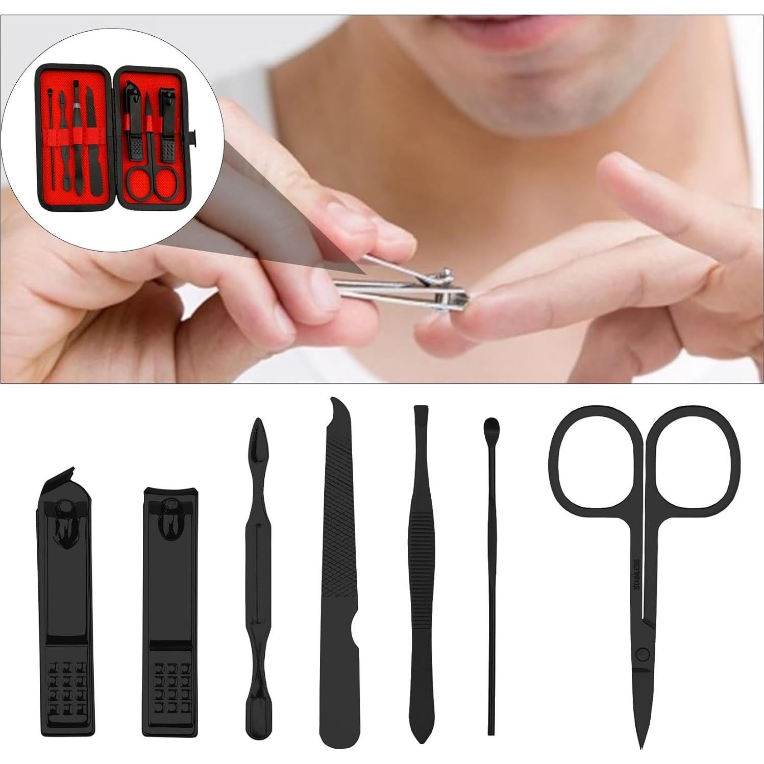 Set de Manicura 8 en 1 XiuGlimpse Estuche de Viaje