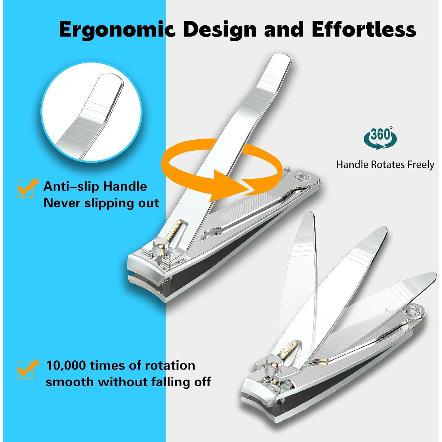 Juego de Cortauñas Acero Inoxidable PRO-AUTO Plata 7.6cm