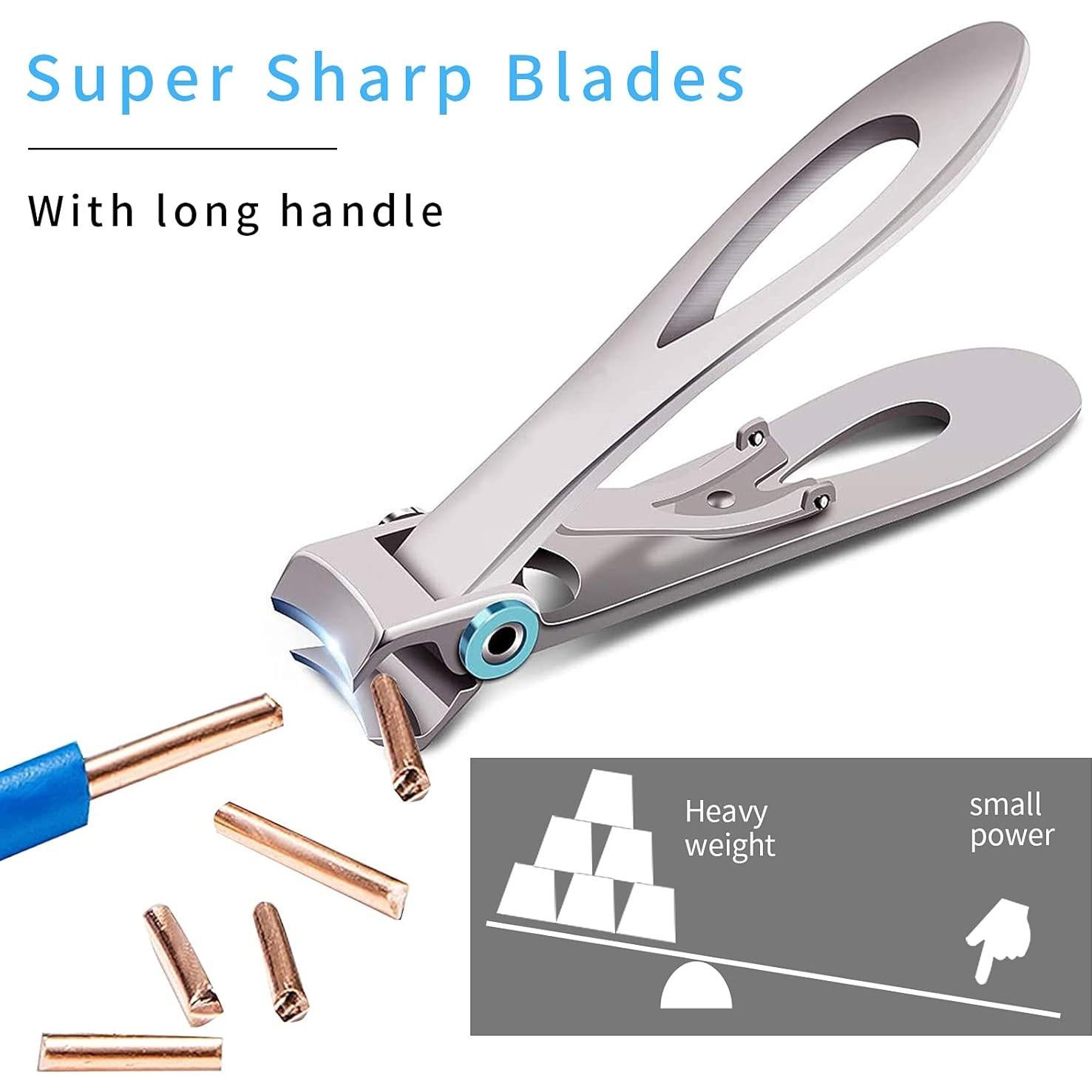 Juego de Cortauñas Venoteck - 2 Tamaños para Uñas Gruesas