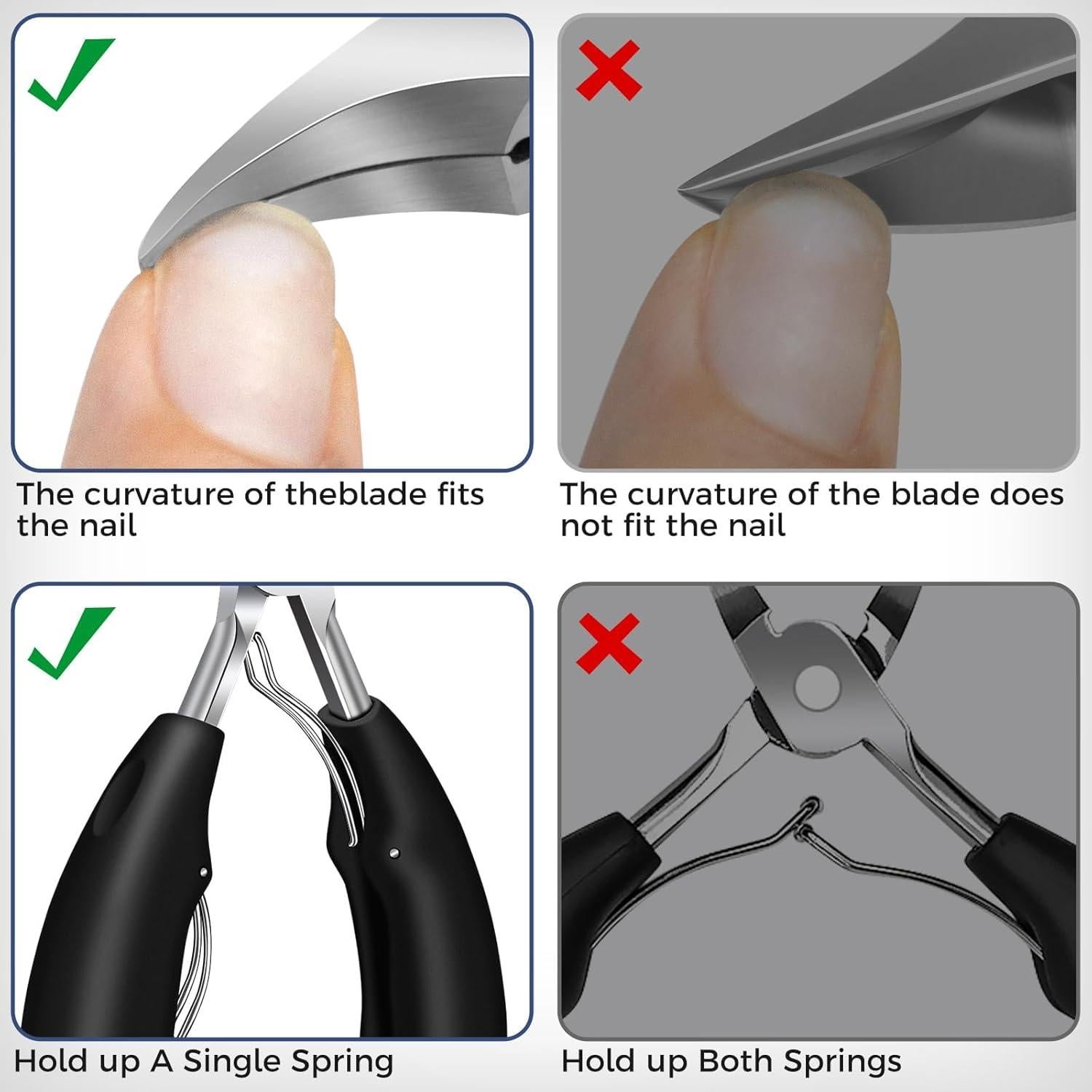 Juego de Cortauñas DRMODE 5 en 1 para Uñas Gruesas