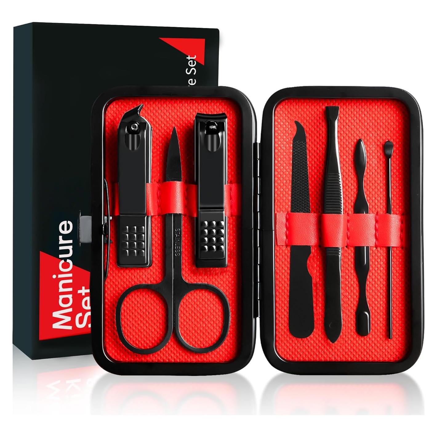 Kit de Manicura 7 en 1 Lhocm para Hombres con Estuche