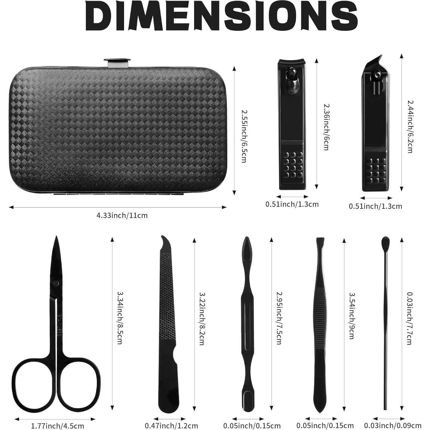 Kit de Manicura 7 en 1 Lhocm para Hombres con Estuche