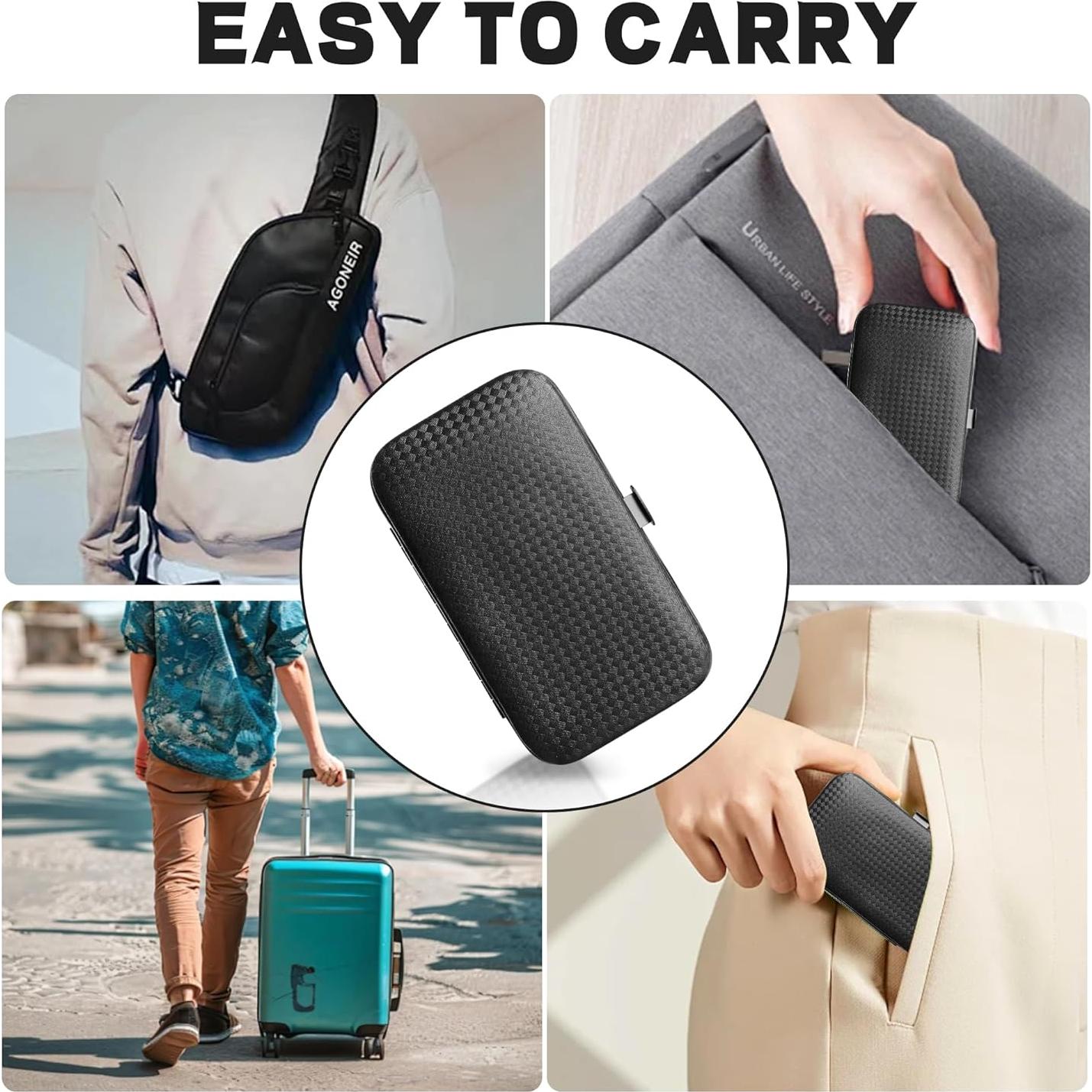 Kit de Manicura 7 en 1 Lhocm para Hombres con Estuche