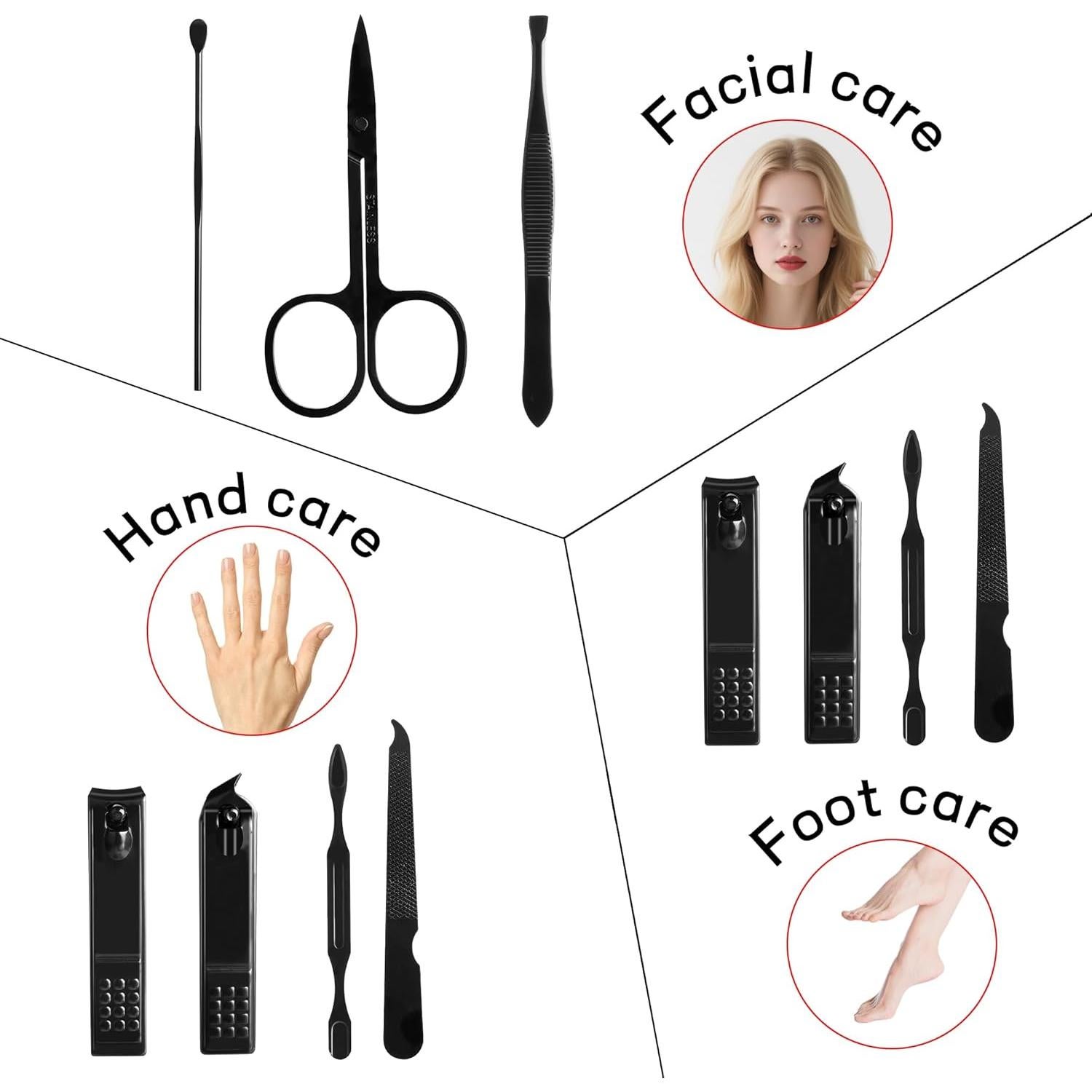 Kit de Manicura 7 en 1 Lhocm para Hombres con Estuche