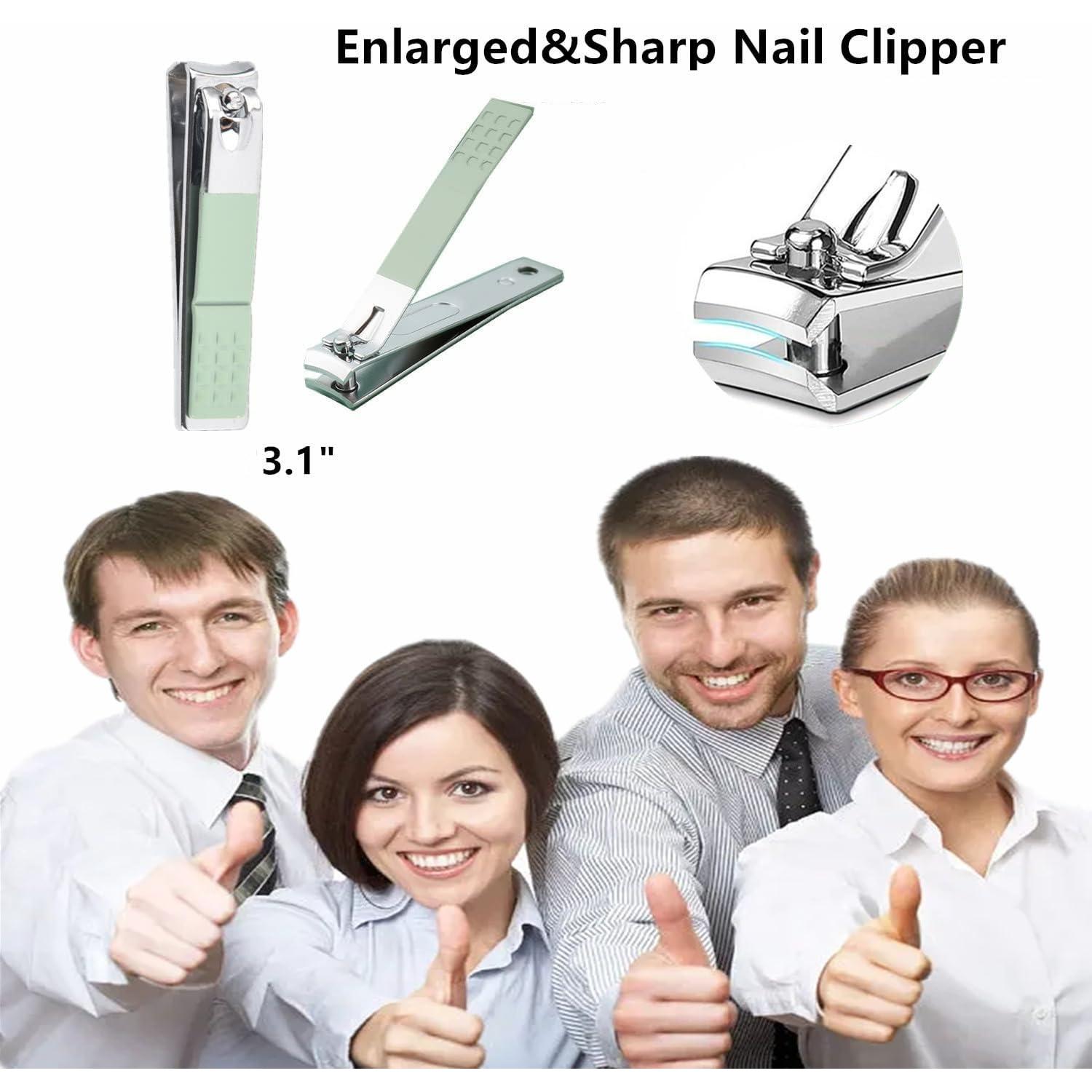 Juego de Manicura 7 Piezas Feiworui con Estuche Verde