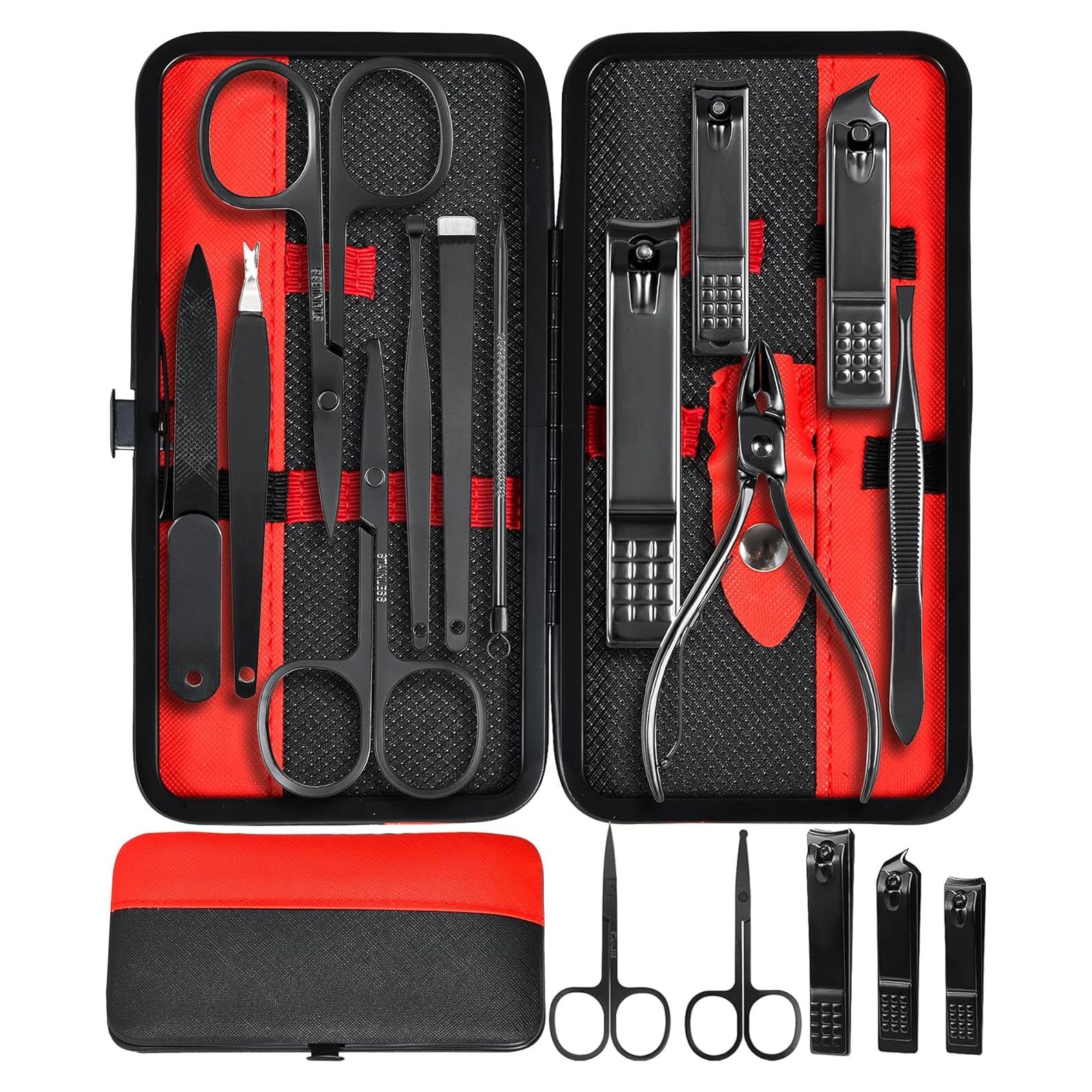 Kit de Manicura y Pedicura 12 Piezas Mastaking Acero Inoxidable