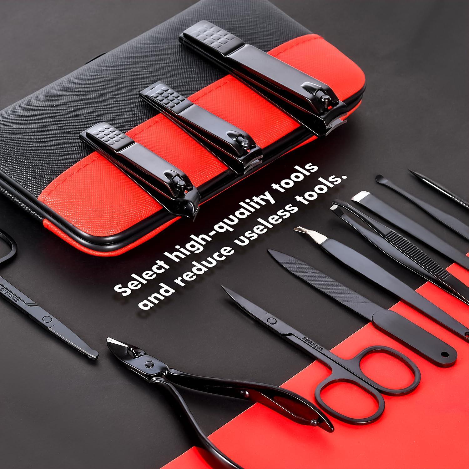 Kit de Manicura y Pedicura 12 Piezas Mastaking Acero Inoxidable