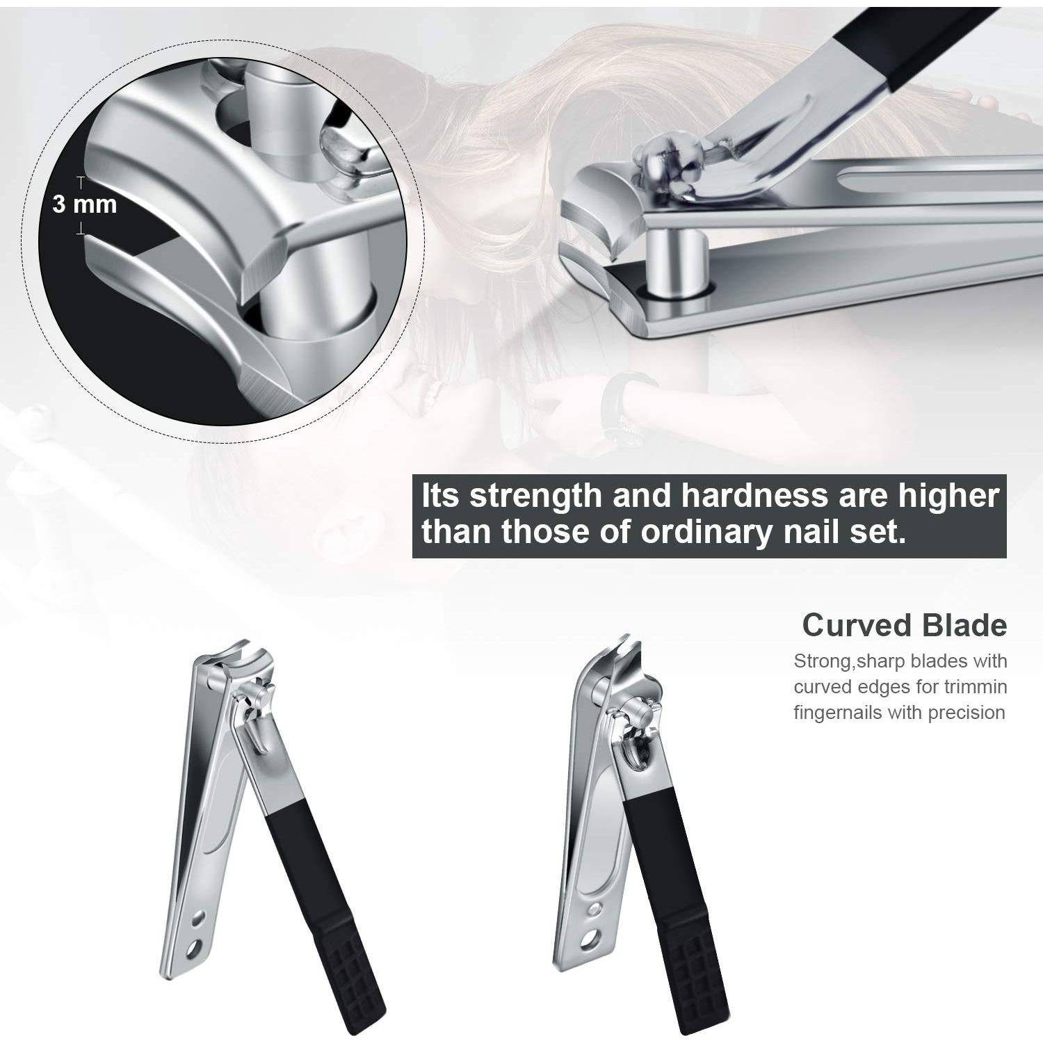 Kit de Manicura Profesional Keiby Citom 18 Piezas Acero Inoxidable Rosa