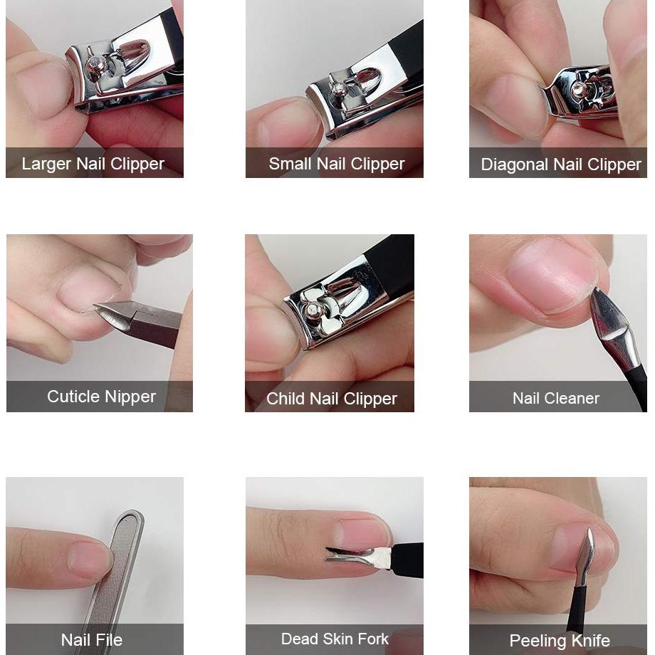 Kit de Manicura Profesional Keiby Citom 18 Piezas Acero Inoxidable Rosa