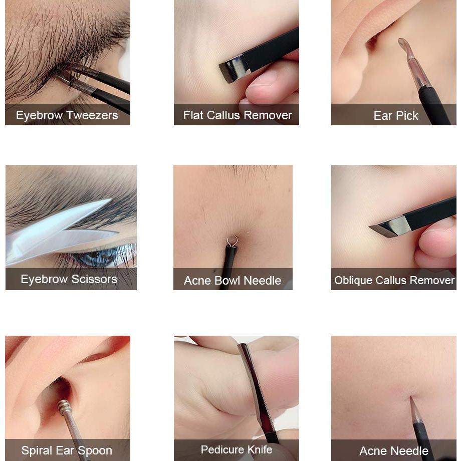 Kit de Manicura Profesional Keiby Citom 18 Piezas Acero Inoxidable Rosa