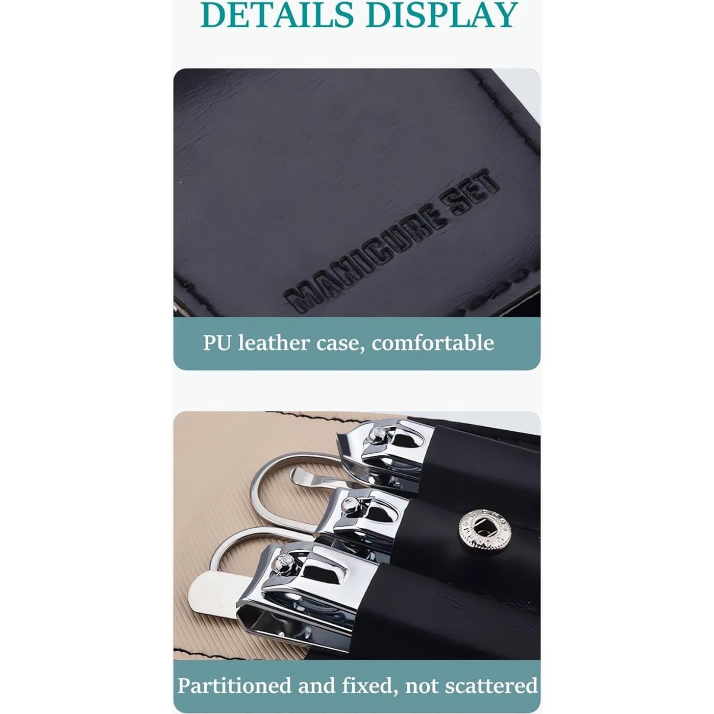 Juego de Cortauñas NEMIBAD 6 Piezas Acero Inoxidable Viaje