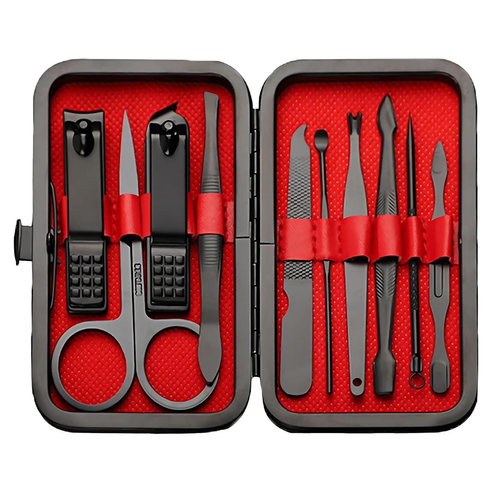 Set de Cortauñas Profesional FIXBODY 10 Piezas Manicura y Pedicura