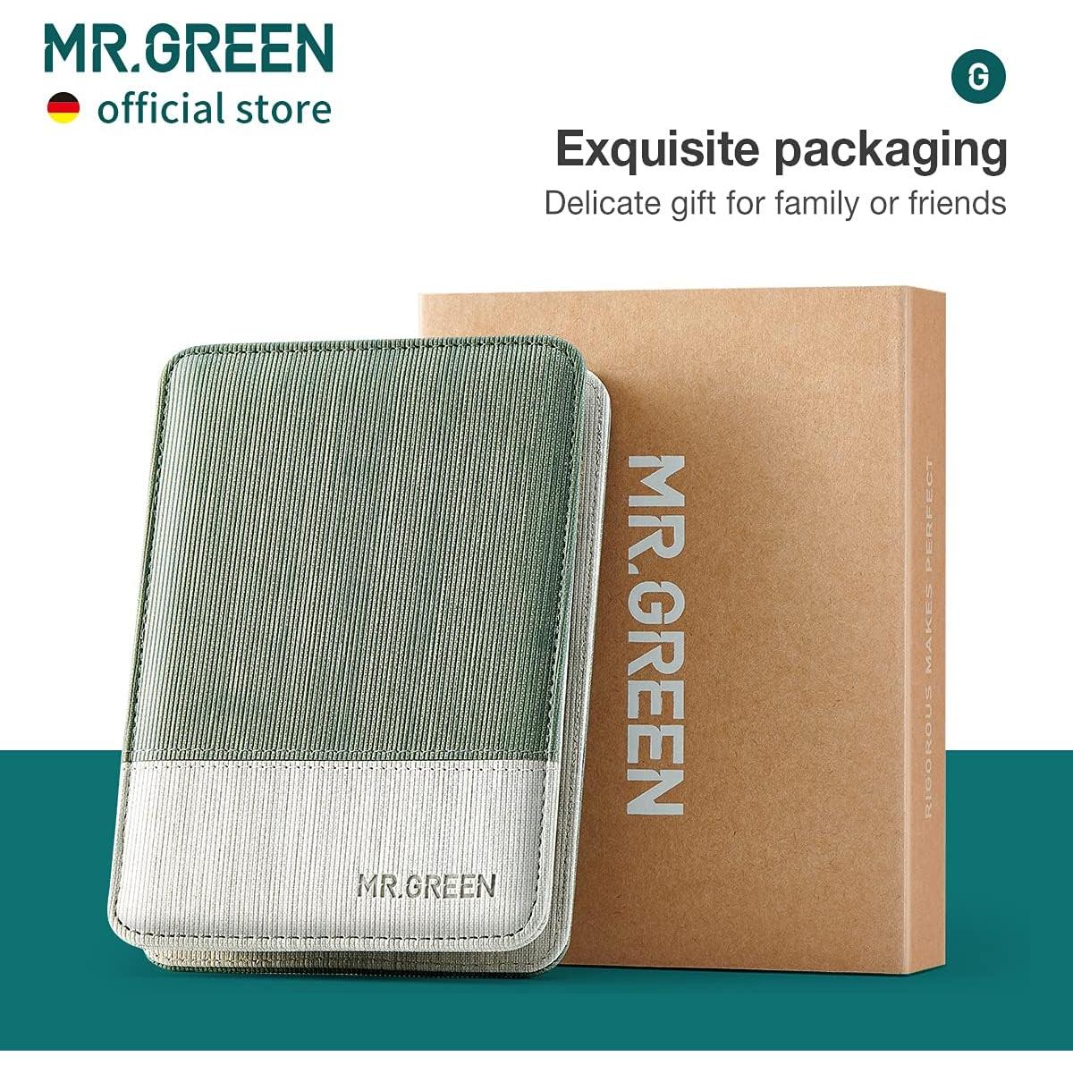 Kit de Manicura 8 en 1 MR.GREEN con Estuche de Cuero PU Verde