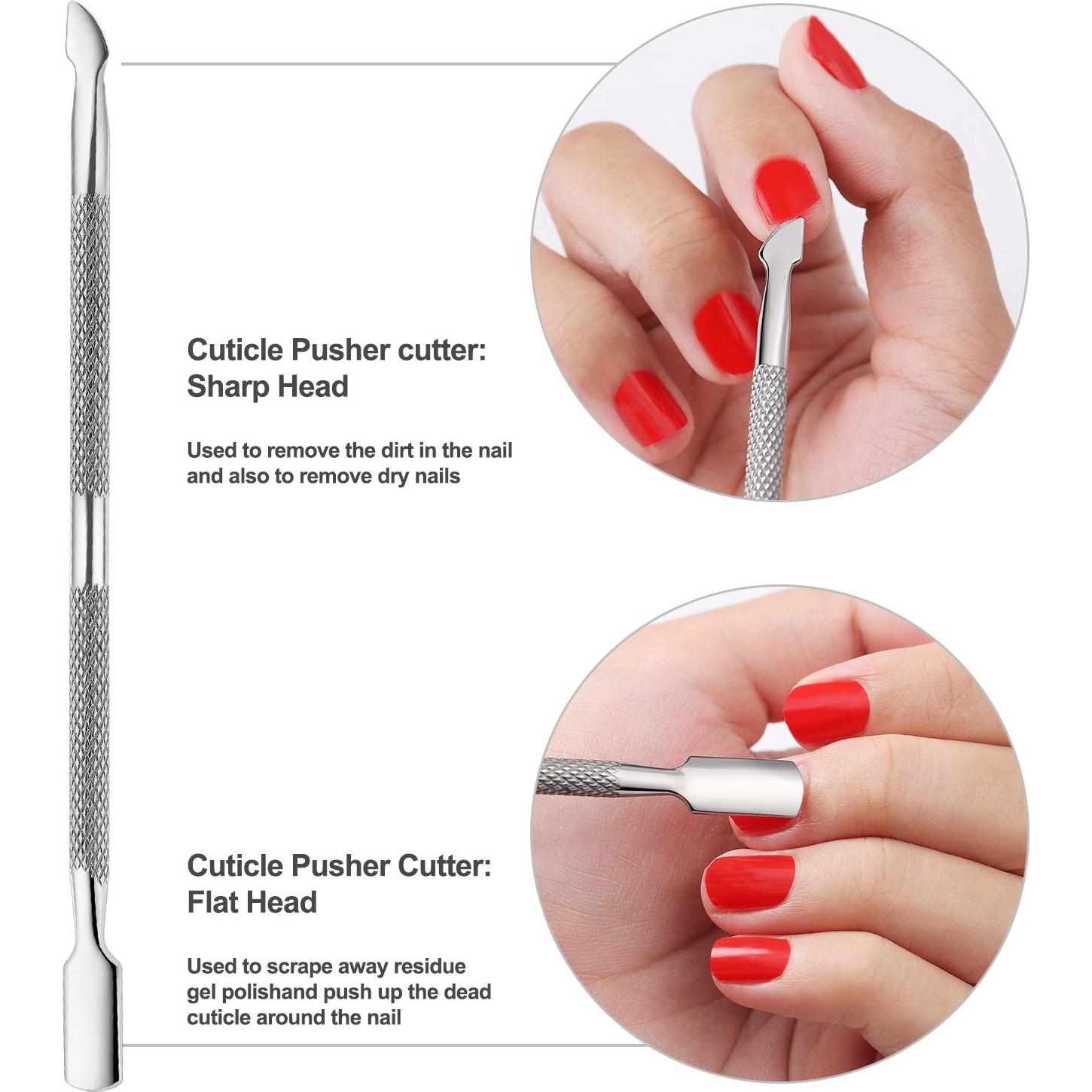 Recortador de Cutículas YINYIN Acero Inoxidable 3 en 1 Plata