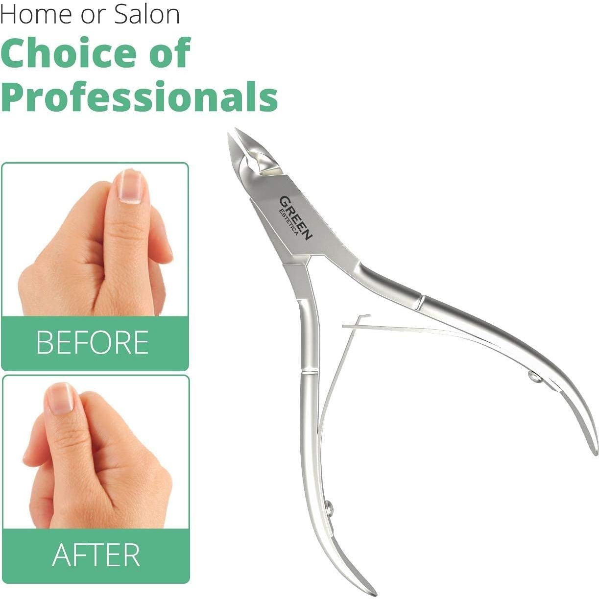 Cortador de Cutículas Profesional Acero Inoxidable Plata