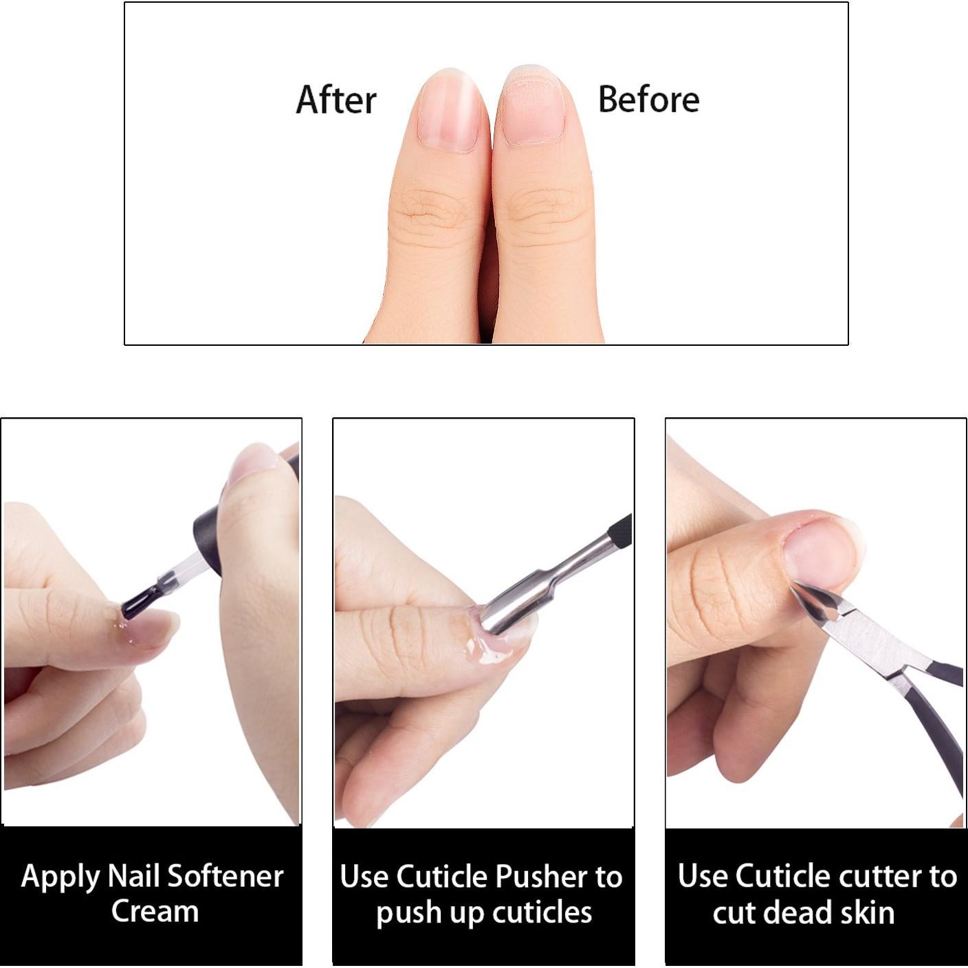 Cortador y Empujador de Cutículas Ejiubas Acero Inoxidable