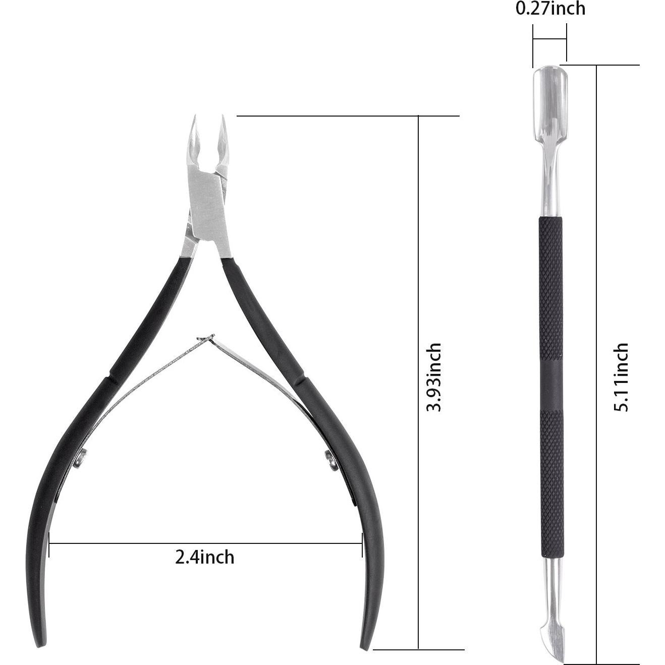 Cortador y Empujador de Cutículas Ejiubas Acero Inoxidable