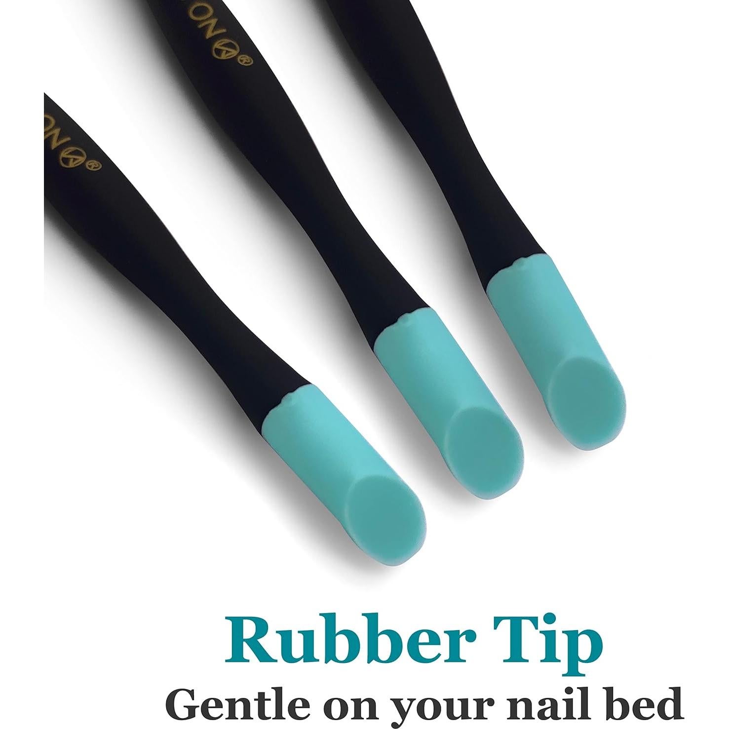 Empujador de Cutículas IVON 3 Pack Punta Goma Suave
