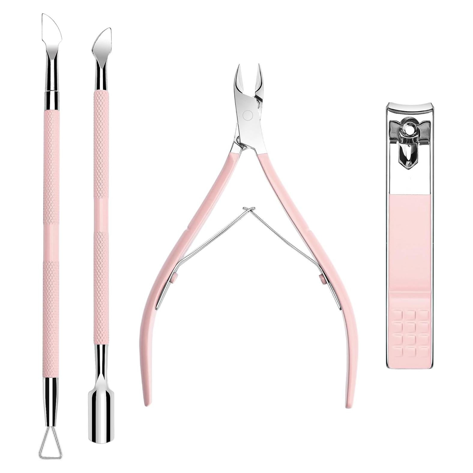 Kit de Cortadores de Cutículas Difenni 4 Piezas Profesional