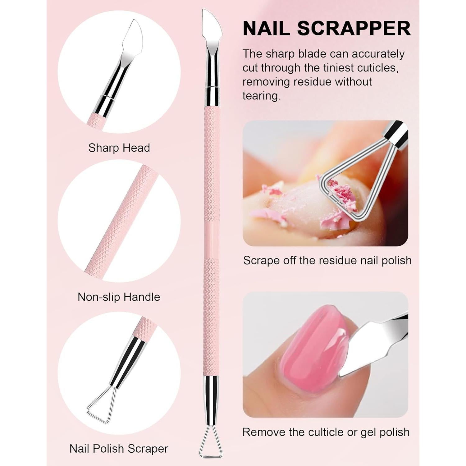 Kit de Cortadores de Cutículas Difenni 4 Piezas Profesional