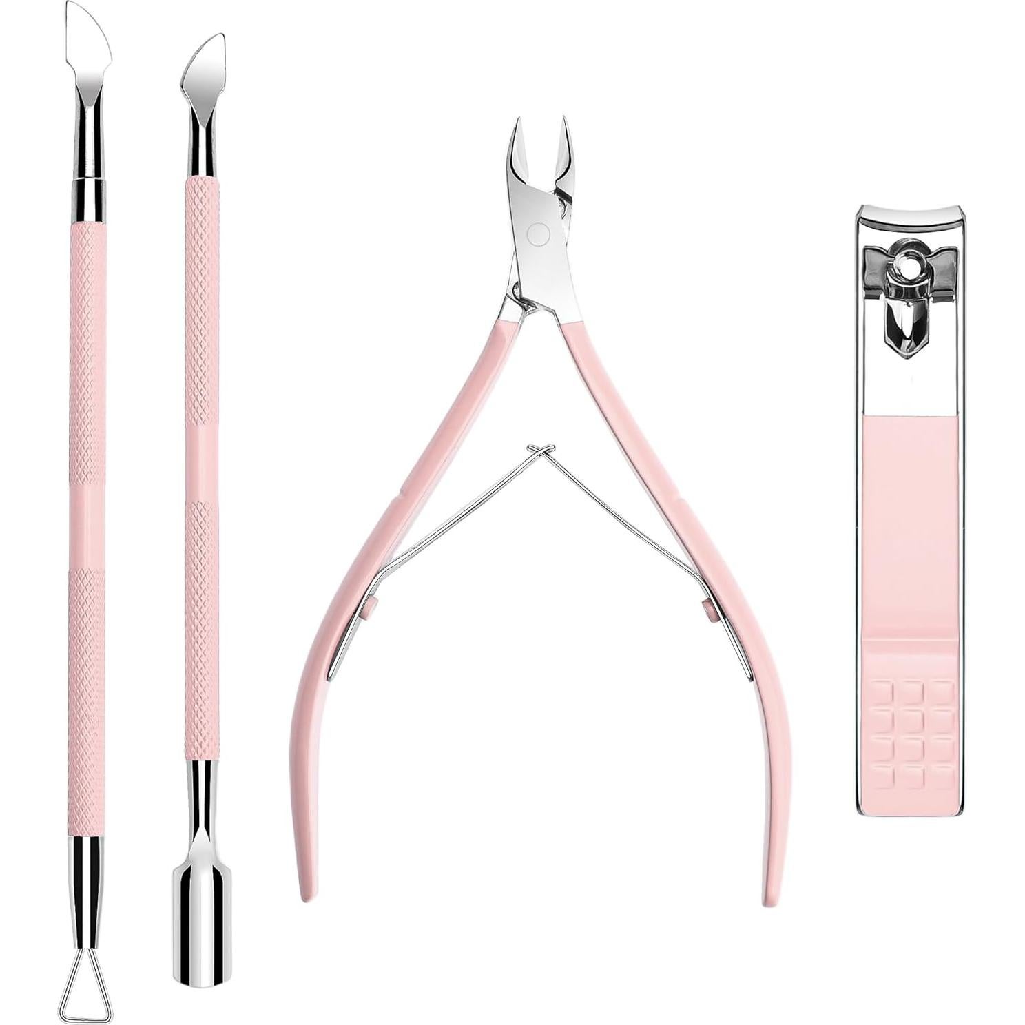 Kit de Cortadores de Cutículas Difenni 4 Piezas Profesional