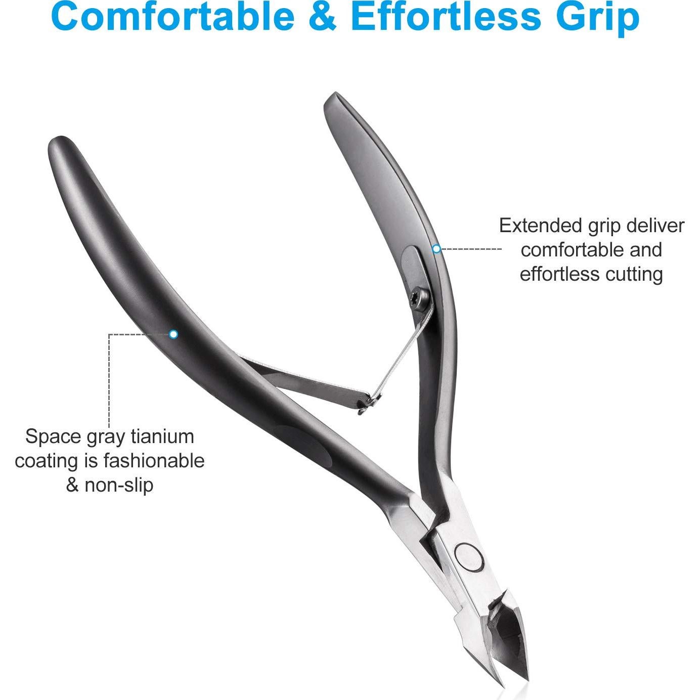 Cortador de Cutículas opove X7 Acero Inoxidable Gris Espacial