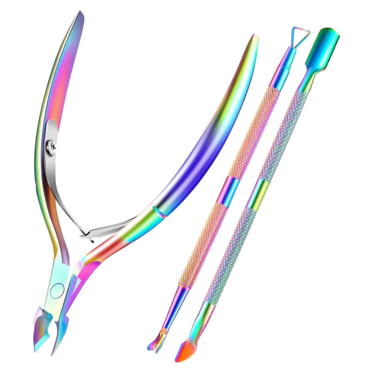 Kit de Recortador de Cutículas XUNXMAS Acero Inoxidable 5 en 1