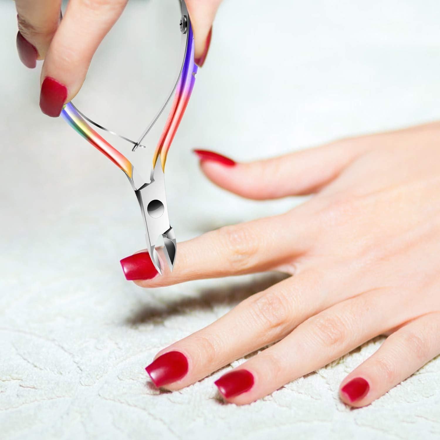 Kit de Recortador de Cutículas XUNXMAS Acero Inoxidable 5 en 1