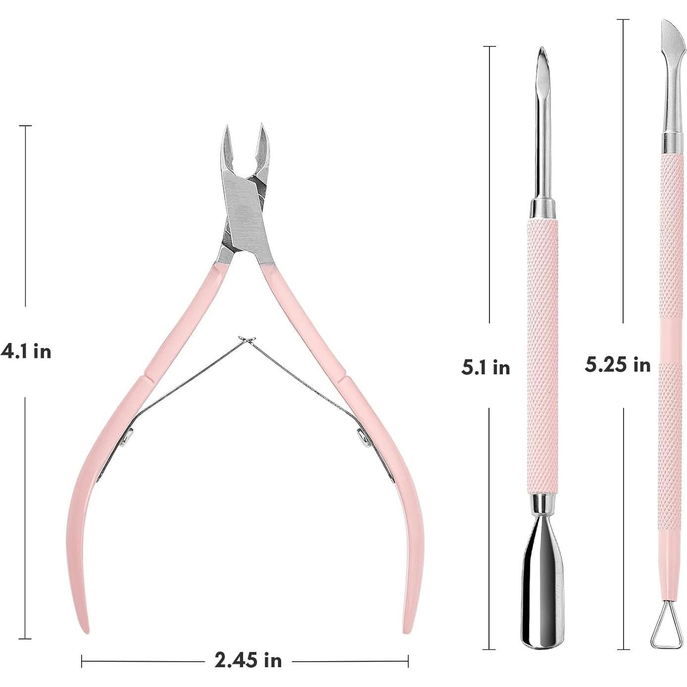 Kit de Manicura 3 en 1 Makartt - Cortador y Empujador de Cutículas