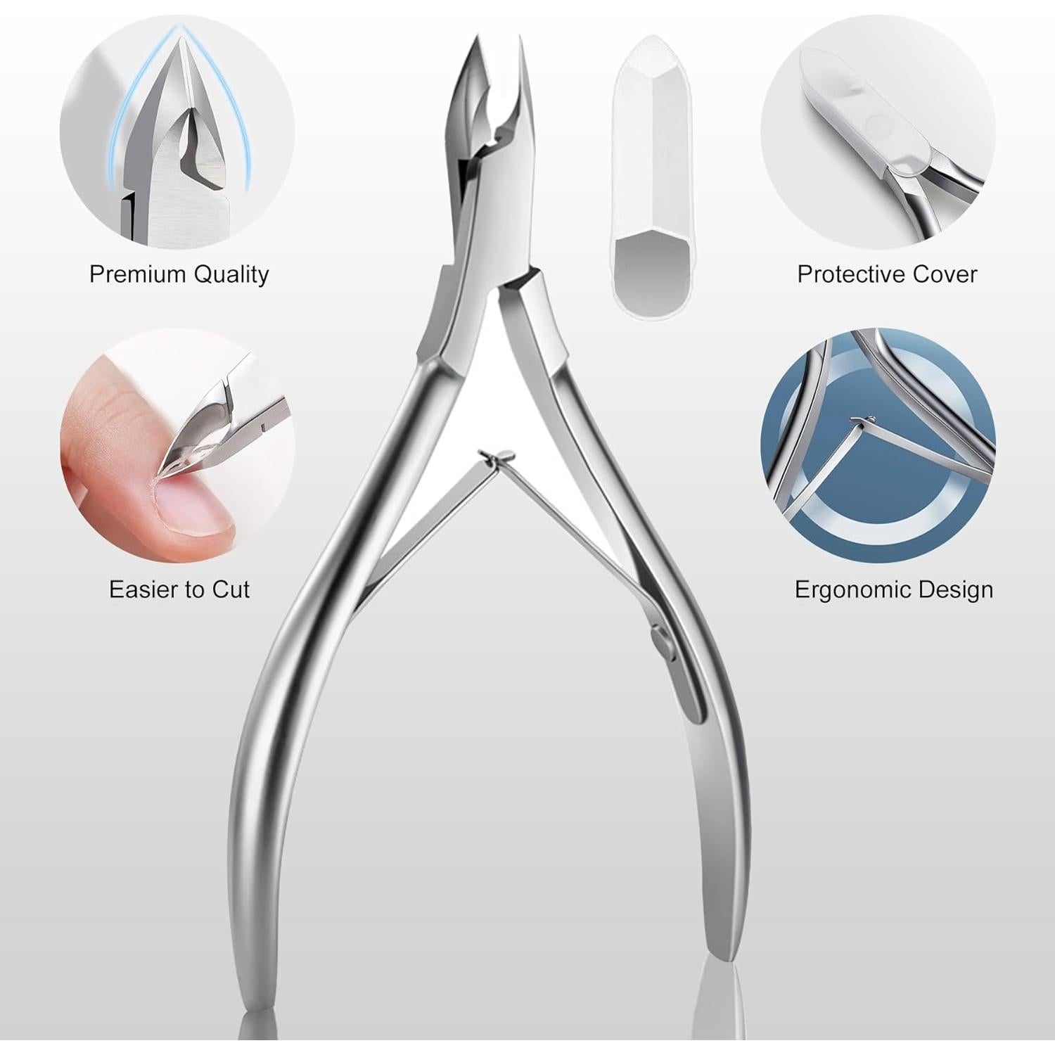 Kit de Recortadores de Cutículas Cbiumpro 5 Piezas Acero Inoxidable