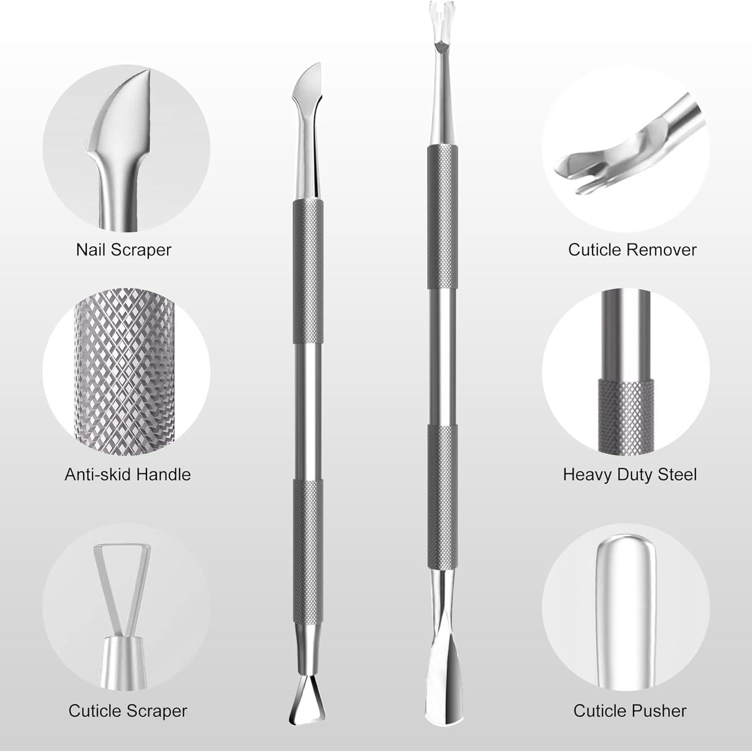 Kit de Recortadores de Cutículas Cbiumpro 5 Piezas Acero Inoxidable