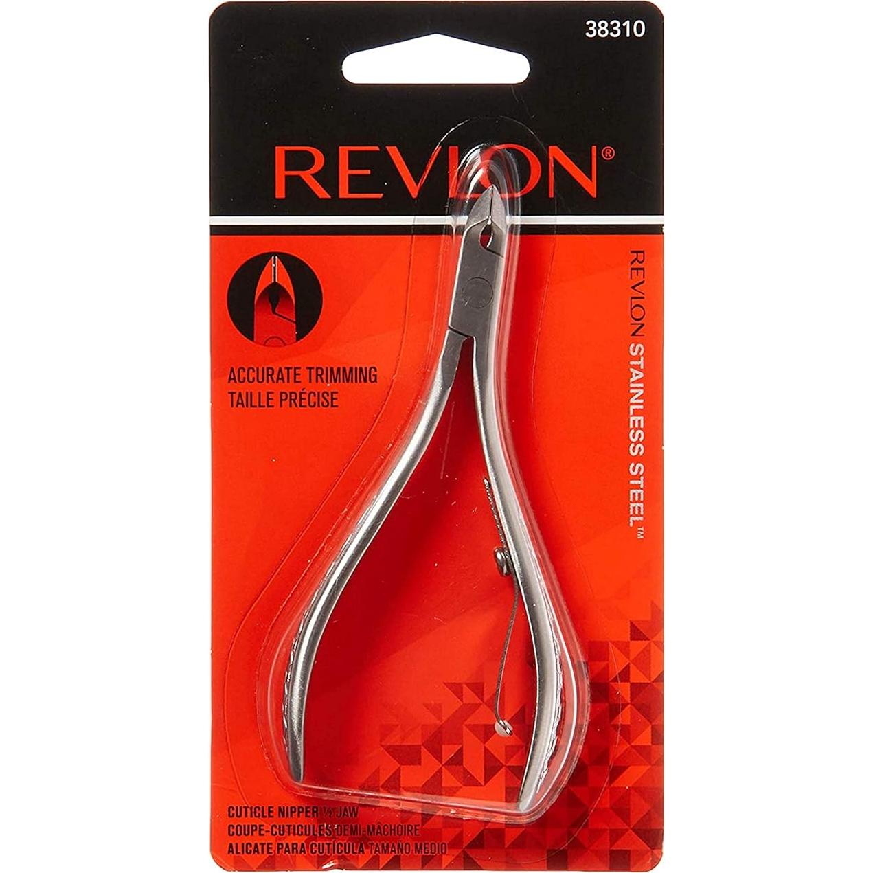 Cortaúñas de Cutícula Revlon Media Mandíbula Acero Inoxidable