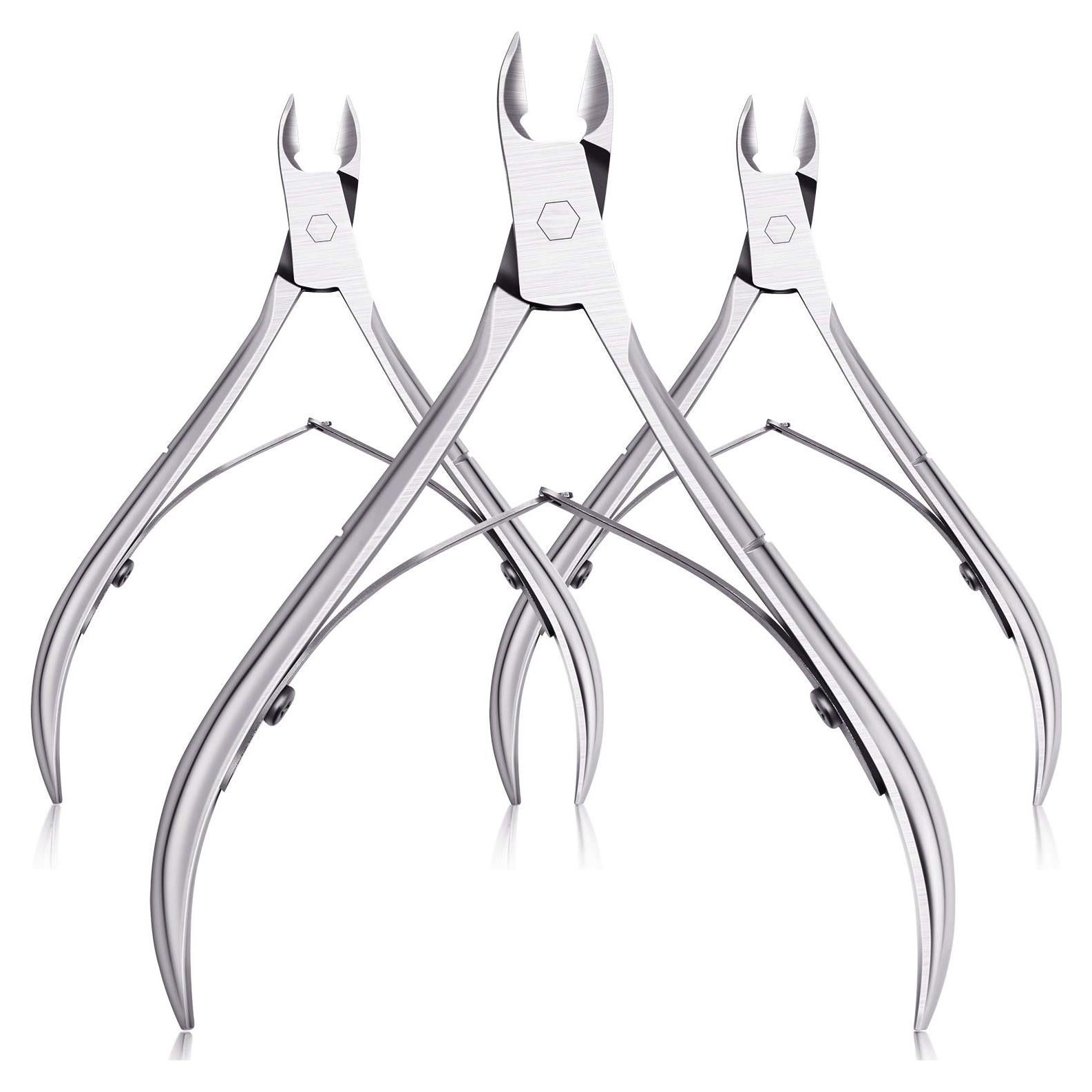 Mudder Cortadores de Cutículas Acero Inoxidable 3 Paquetes