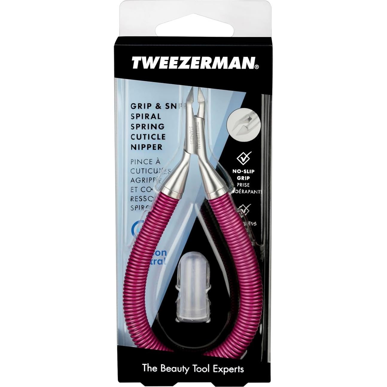 Cortador de Cutículas Tweezerman Grip & Snip 6.35 cm Azul/Rosa