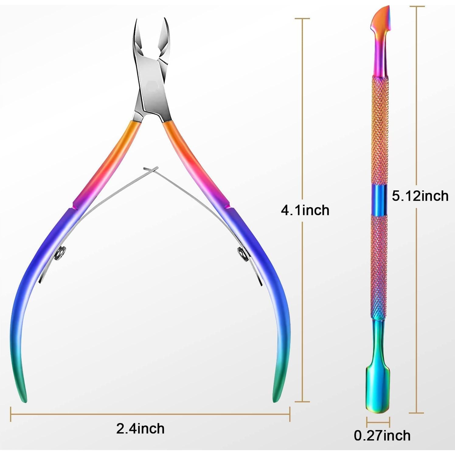 Cortador de Cutículas Easkep Acero Inoxidable Arcoíris 15.8cm