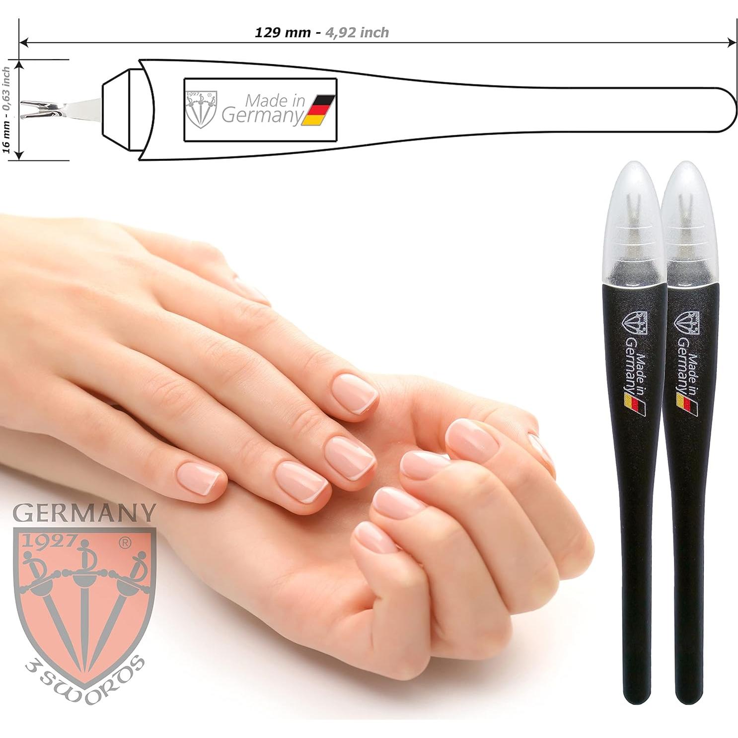 Cuchillo de Cutícula 3 Espadas Alemania - 2 Piezas Profesional