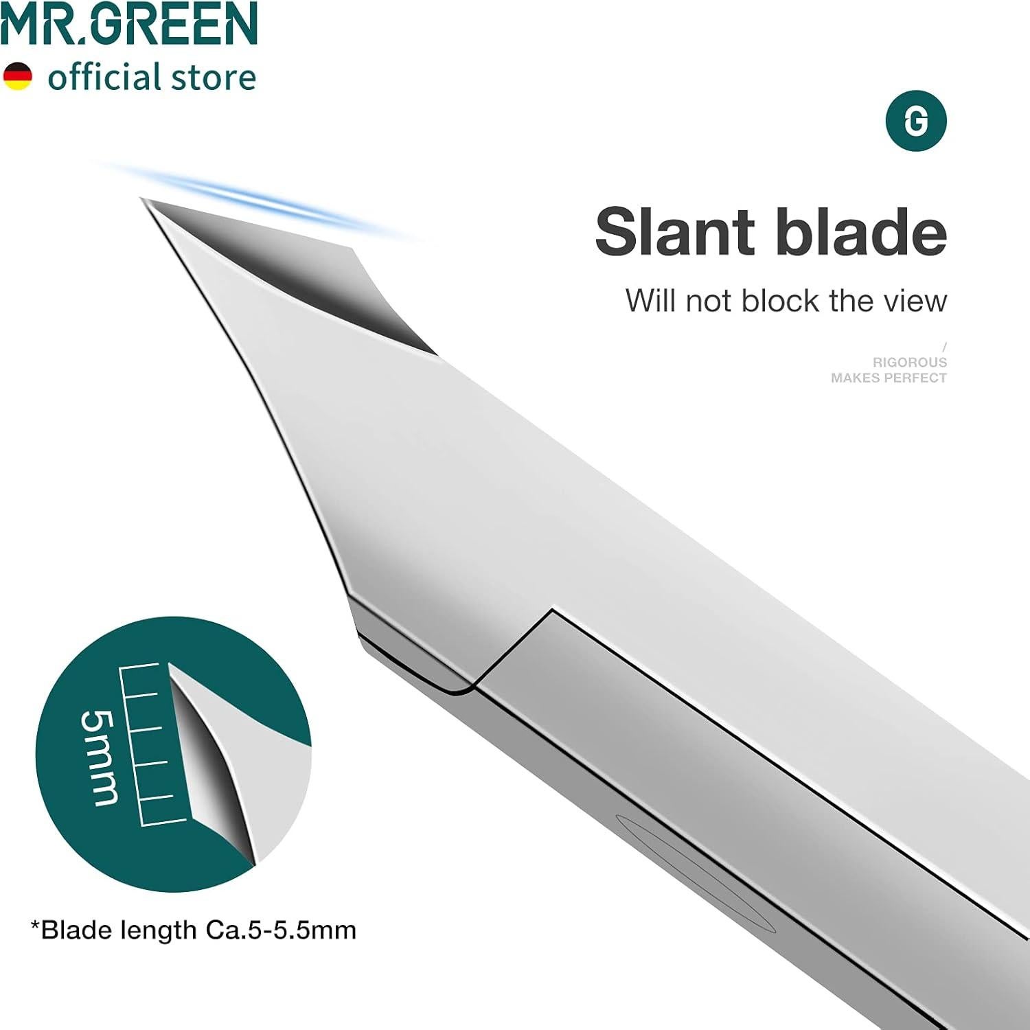 Cortadores de Cutículas MR.GREEN Acero Inoxidable 9g