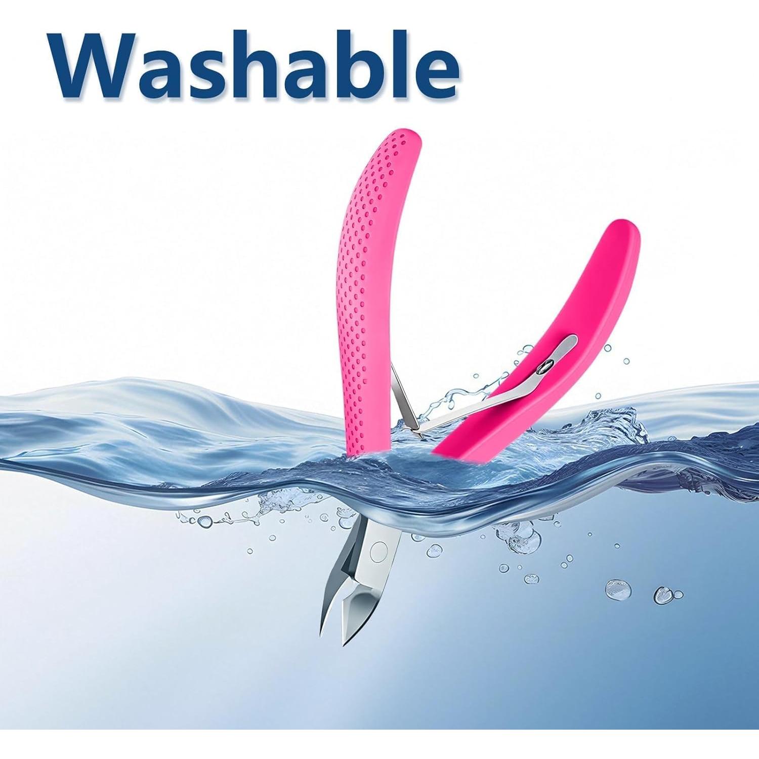 Cortador de Cutículas Criyar Acero Inoxidable Mango Silicona