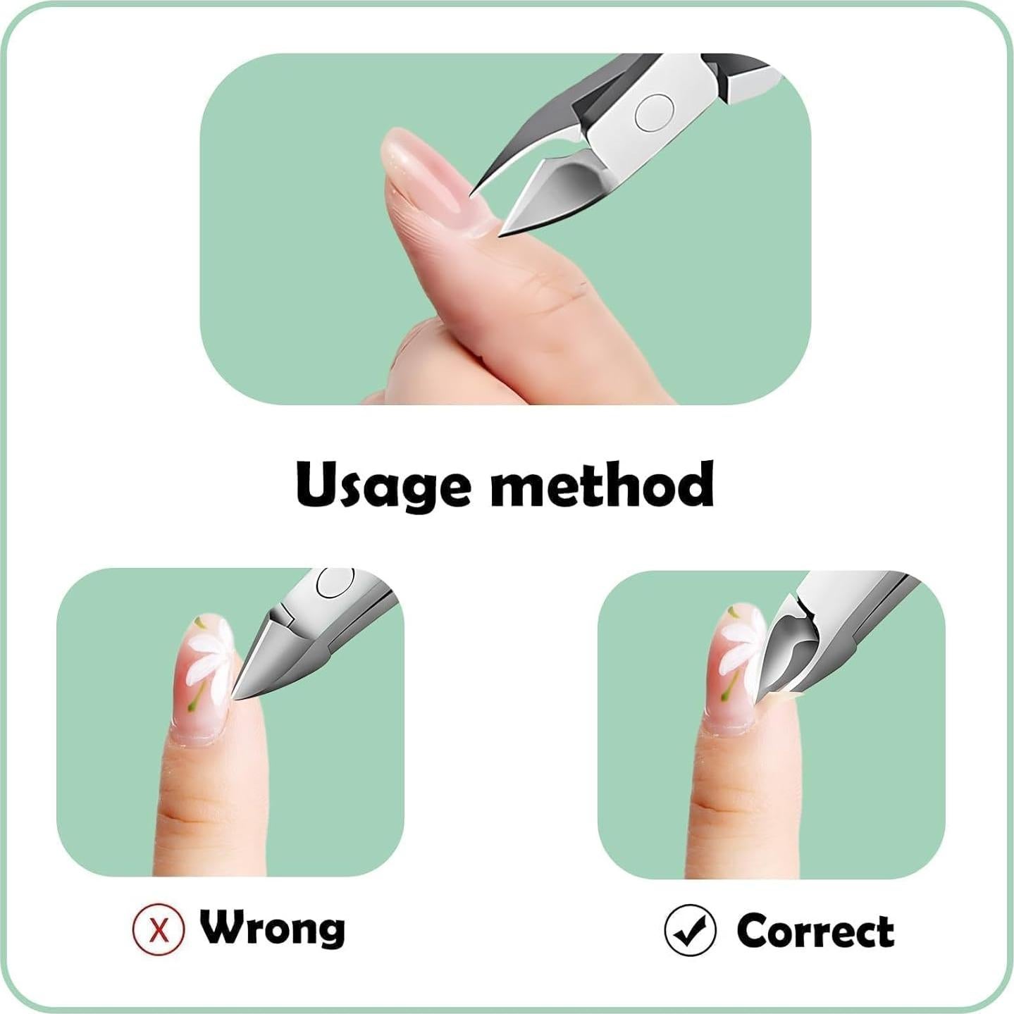 Cortador de Cutículas Criyar Acero Inoxidable Mango Silicona