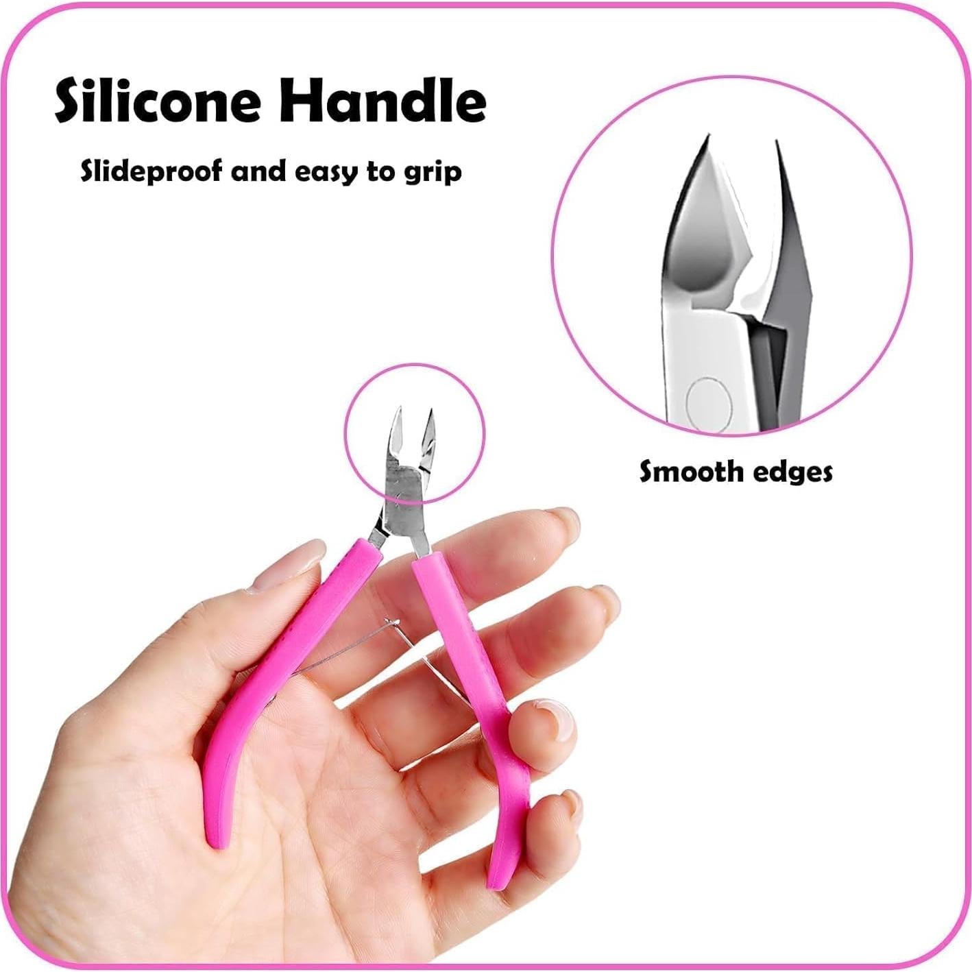 Cortador de Cutículas Criyar Acero Inoxidable Mango Silicona