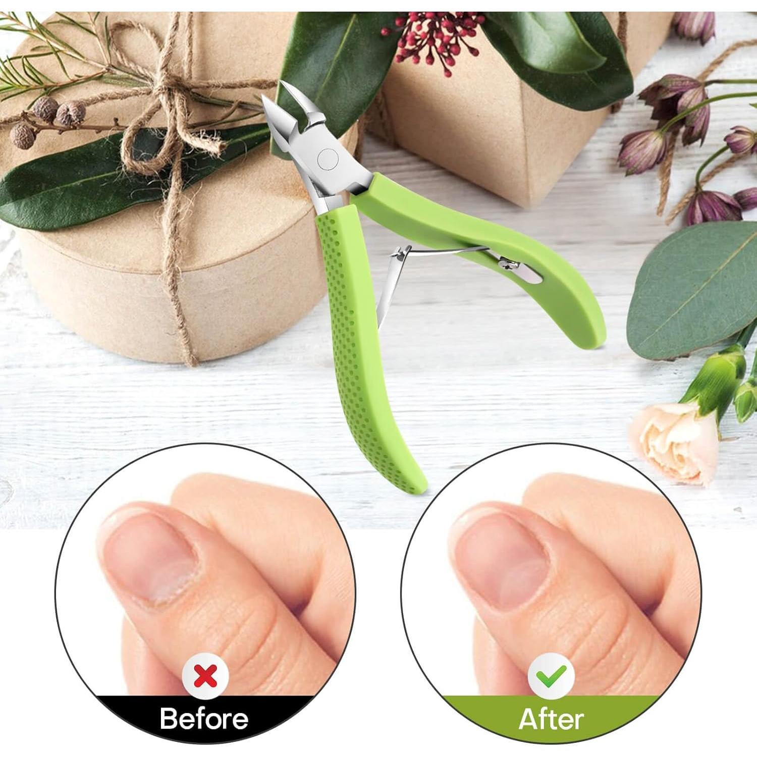 Cortador de Cutículas TEAORB Acero Inoxidable Mango Antideslizante